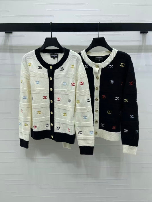 Embroidered double C cardigan