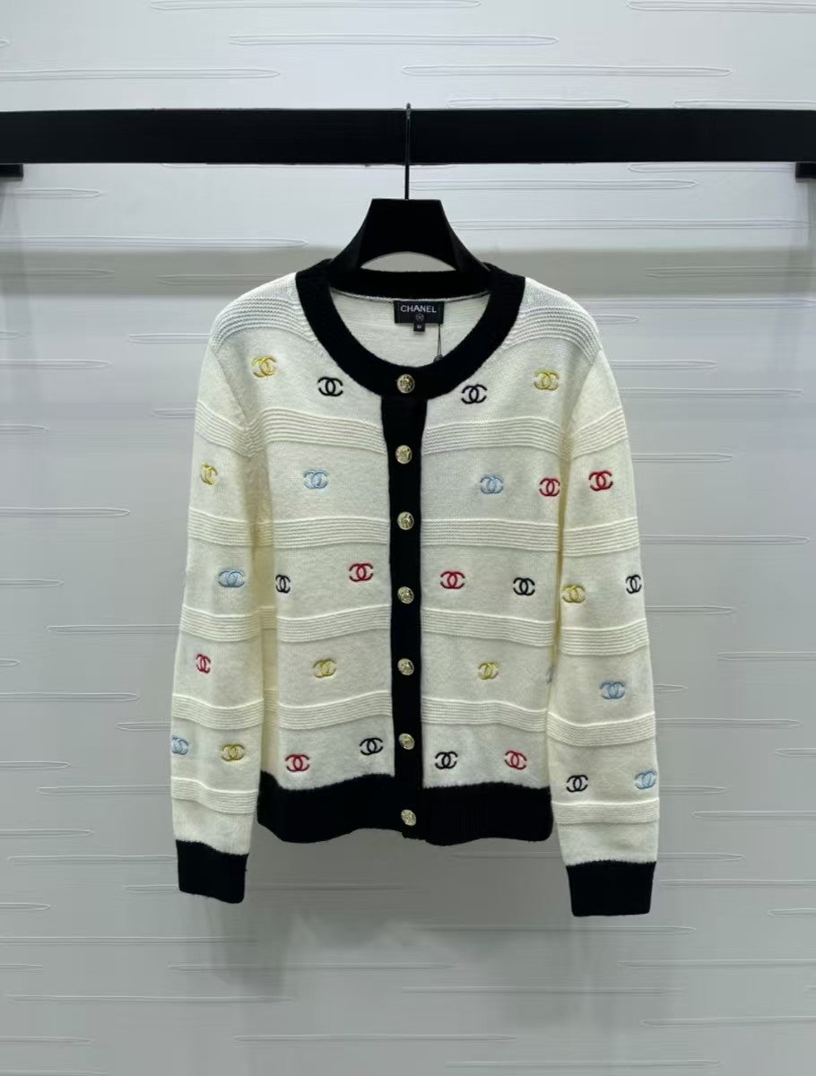 Embroidered double C cardigan