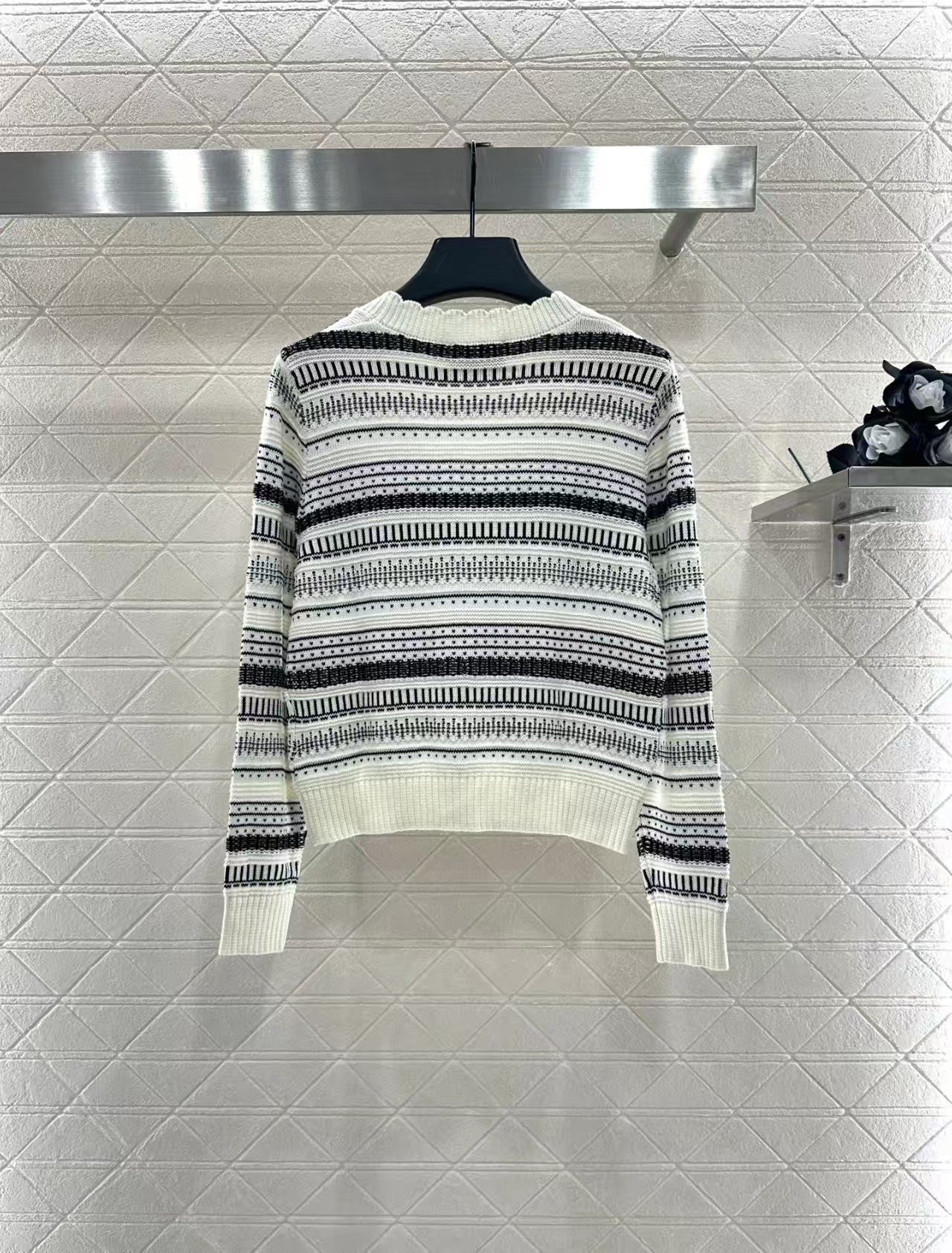 New striped knit cardigan