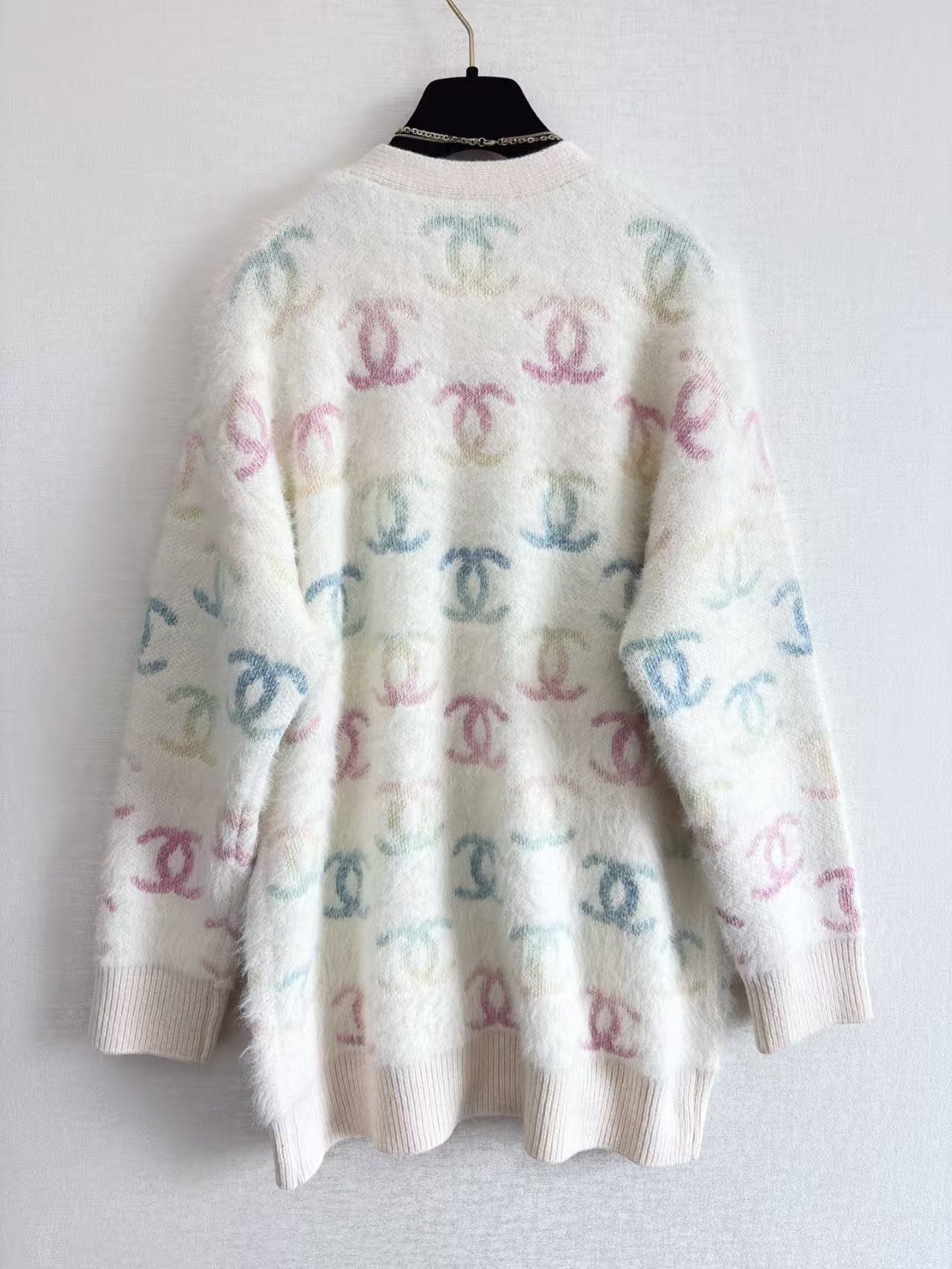 All-over logo knitted cardigan