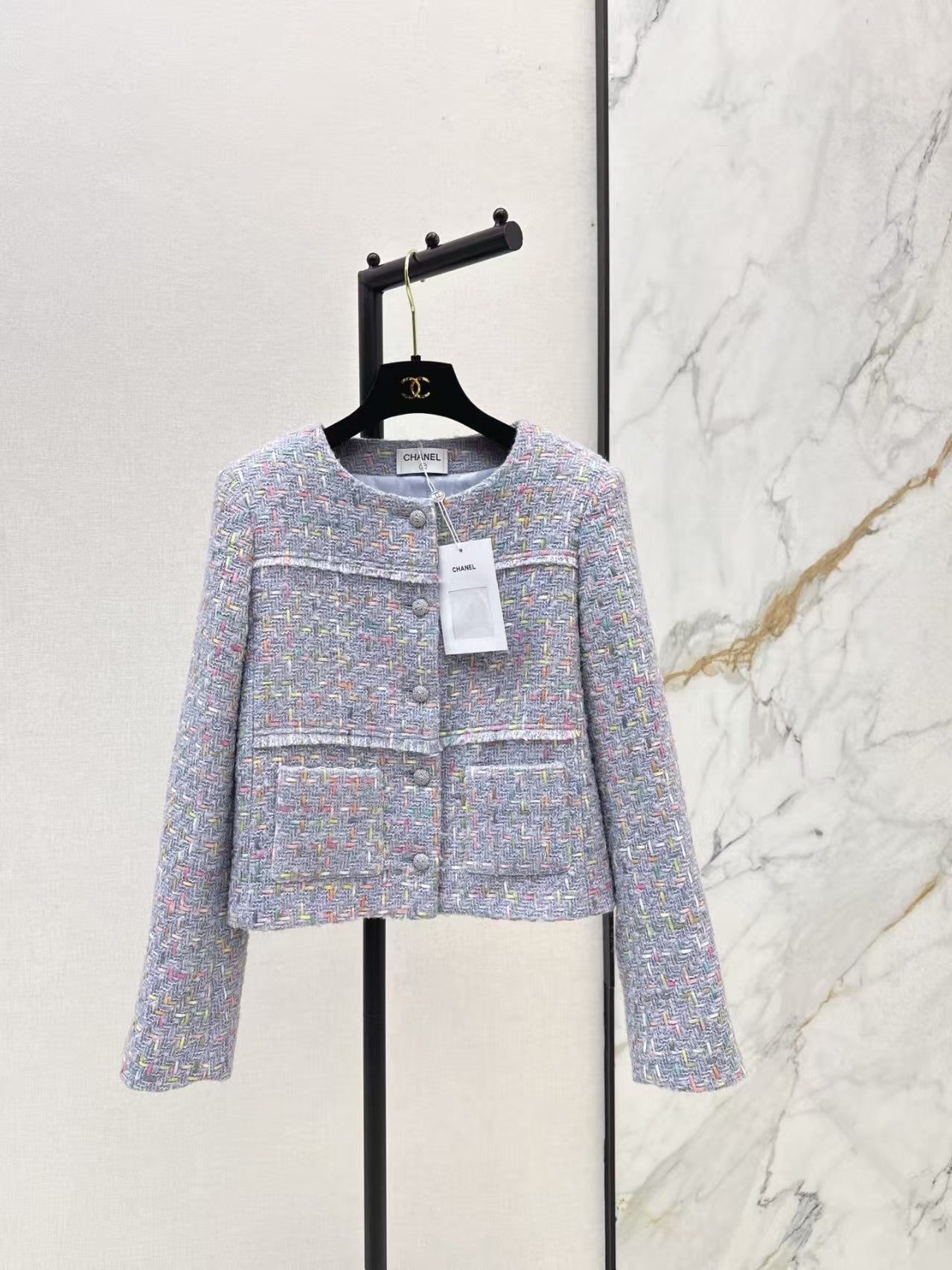 New woven tweed short jacket