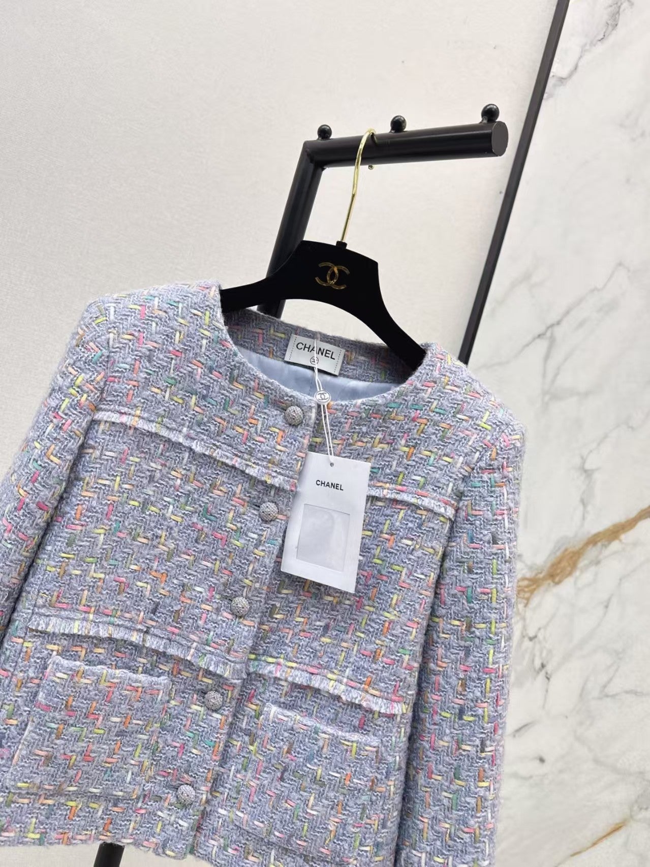 New woven tweed short jacket