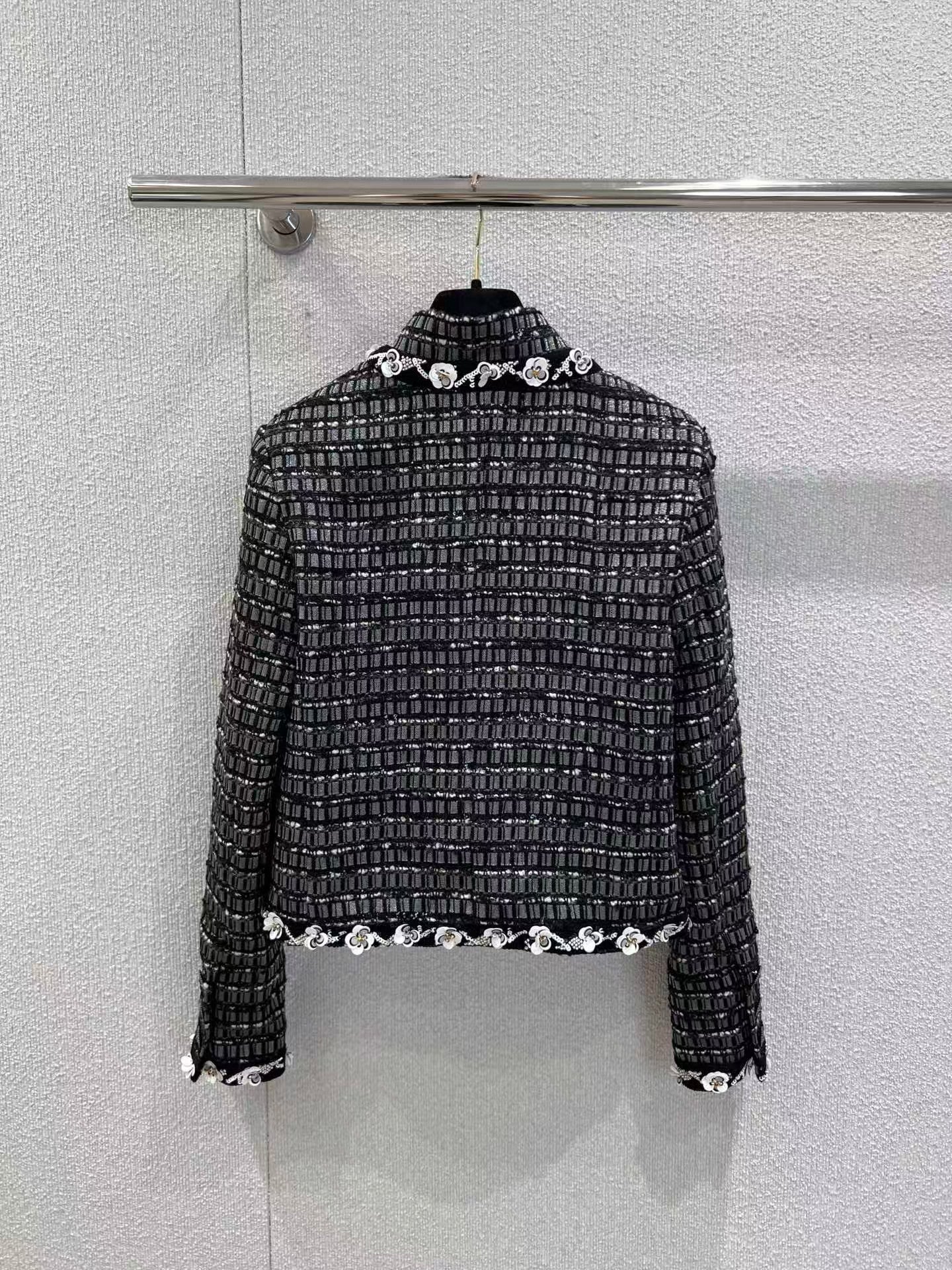 Heavy sequined tweed jacket