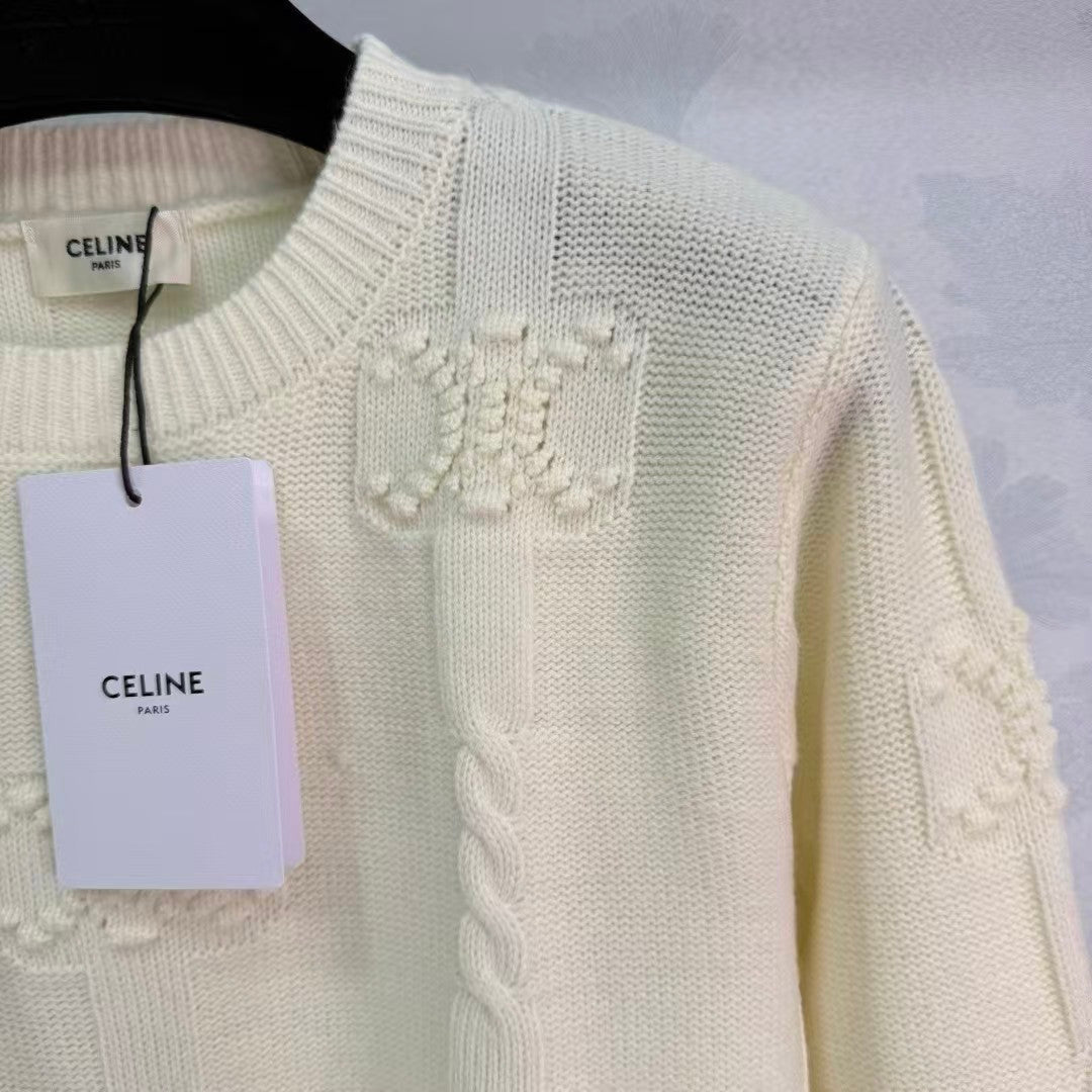 Arc de Triomphe Pattern Knit Sweater