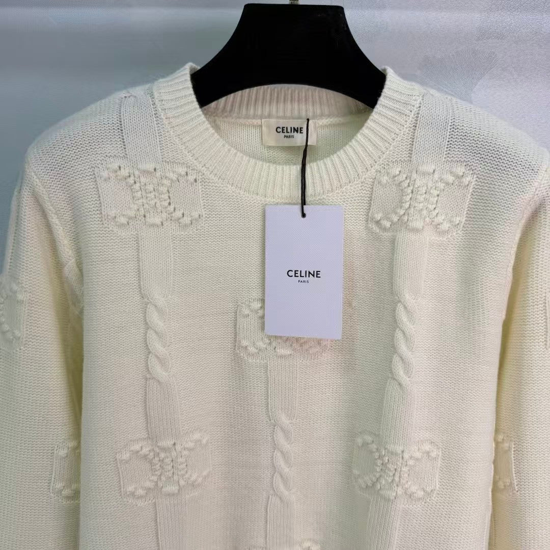 Arc de Triomphe Pattern Knit Sweater