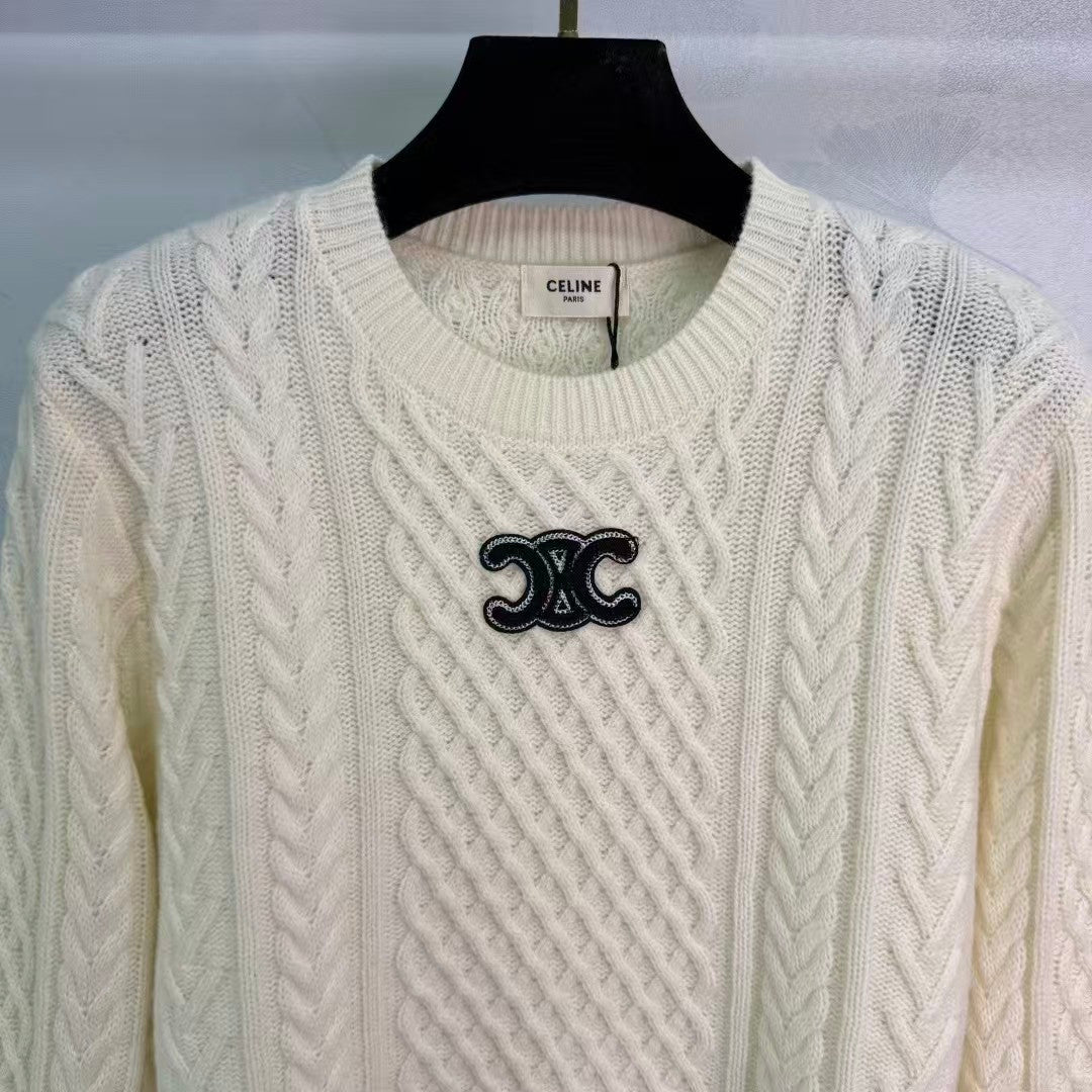 New round neck Arc de Triomphe sweater