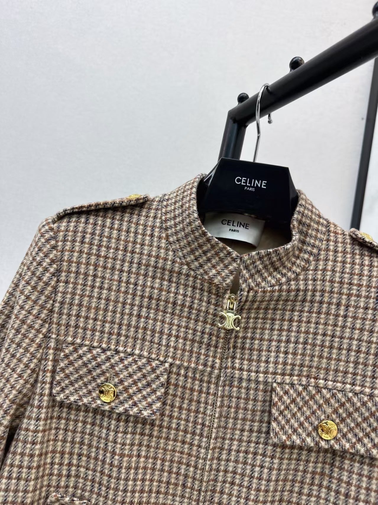 Latest wool houndstooth jacket