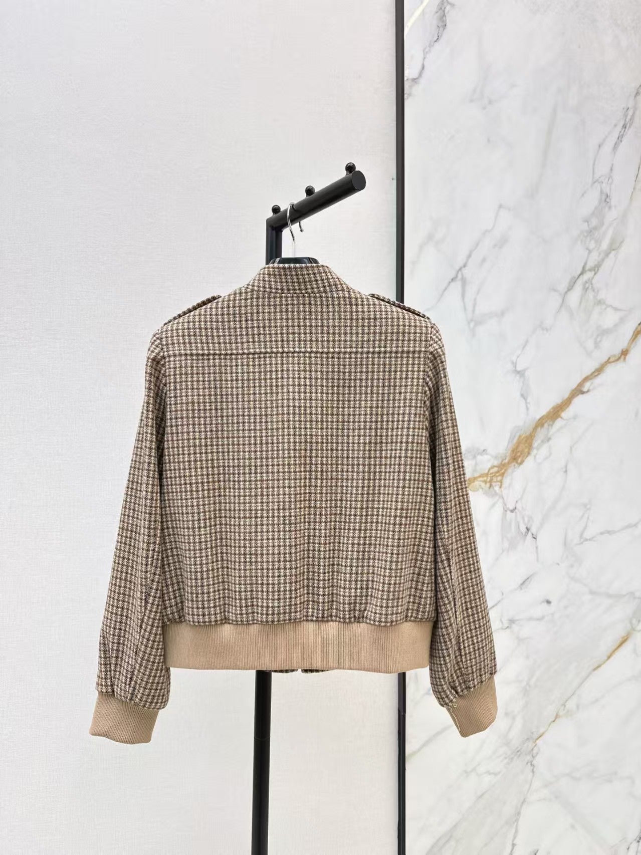 Latest wool houndstooth jacket