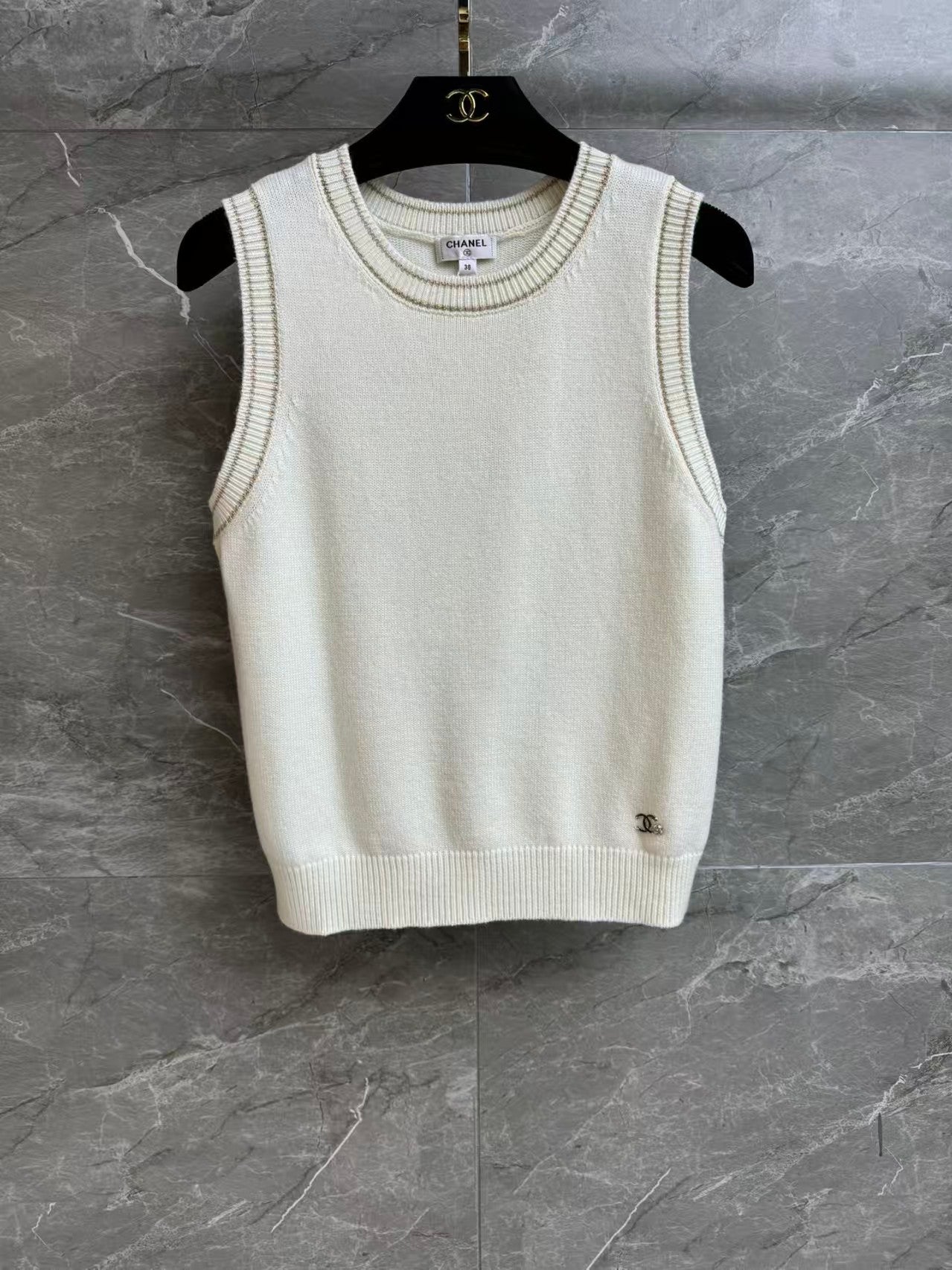 Platinum knitted vest