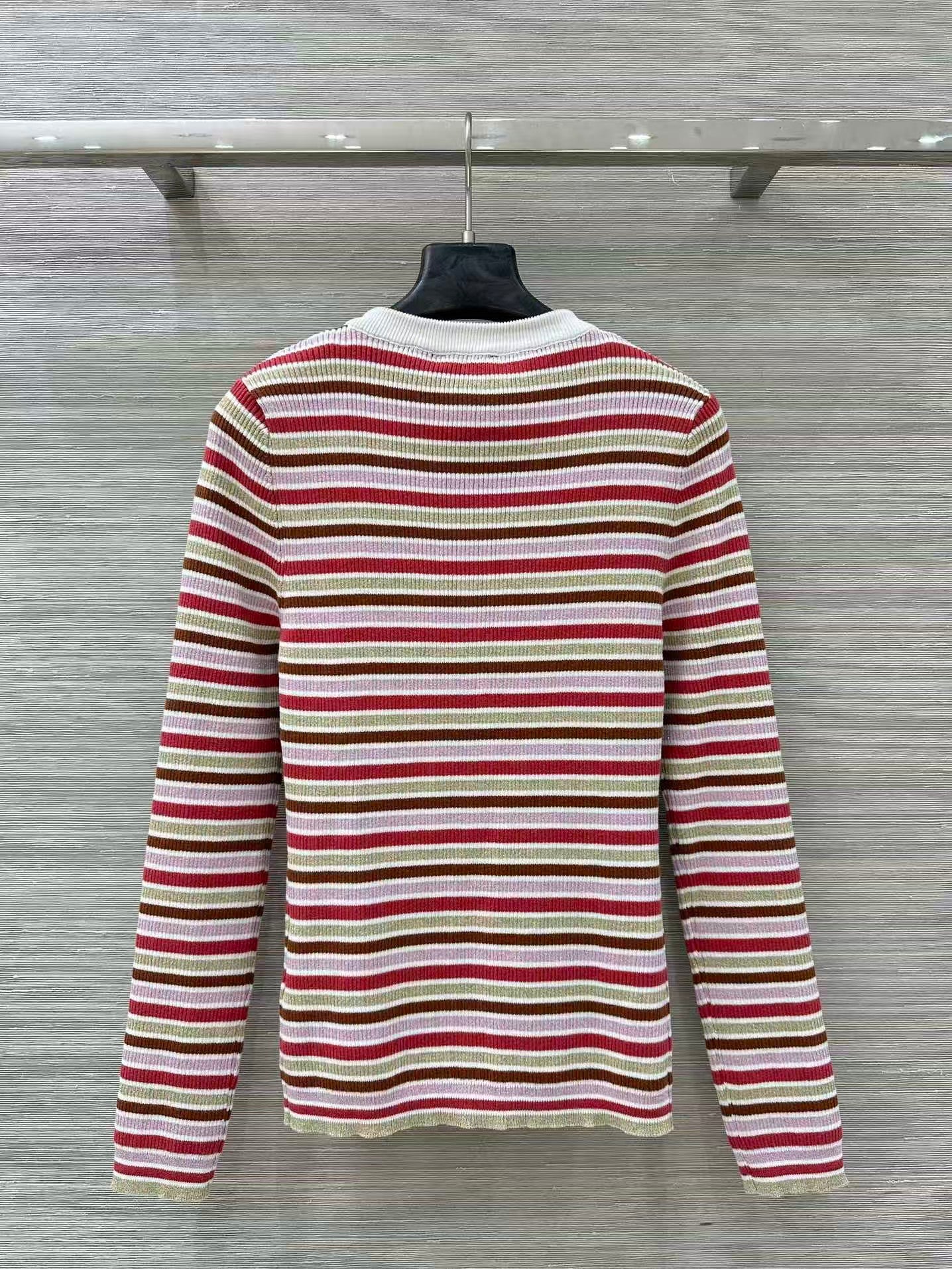 Gold striped cardigan
