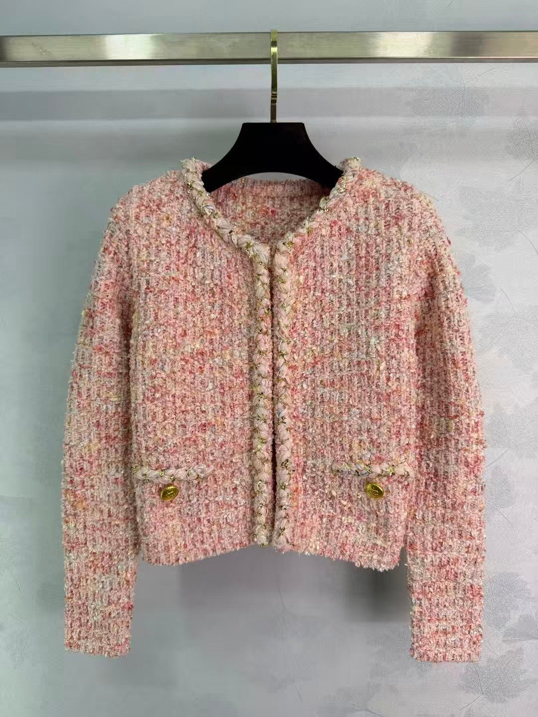 New pink tweed-style jacket