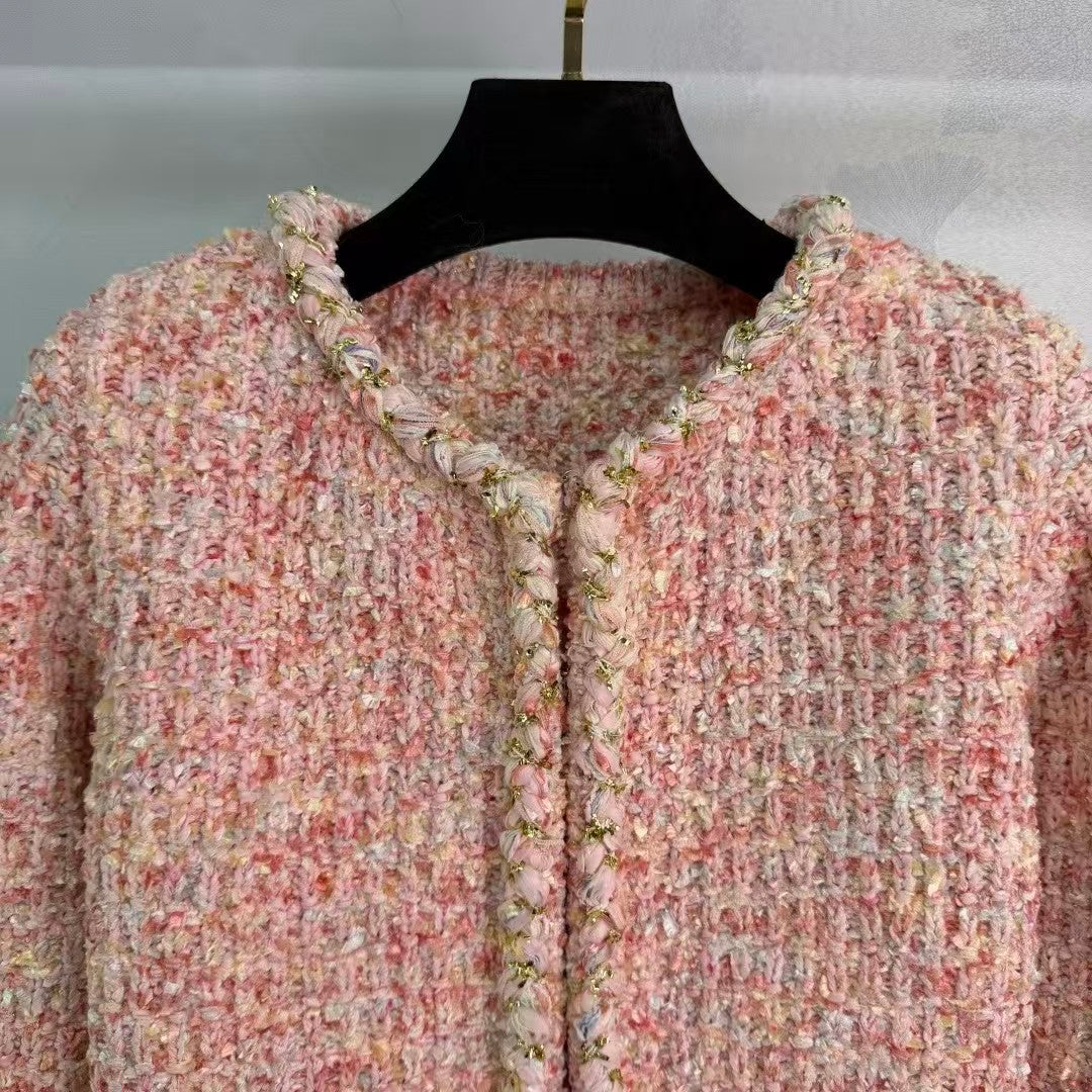 New pink tweed-style jacket