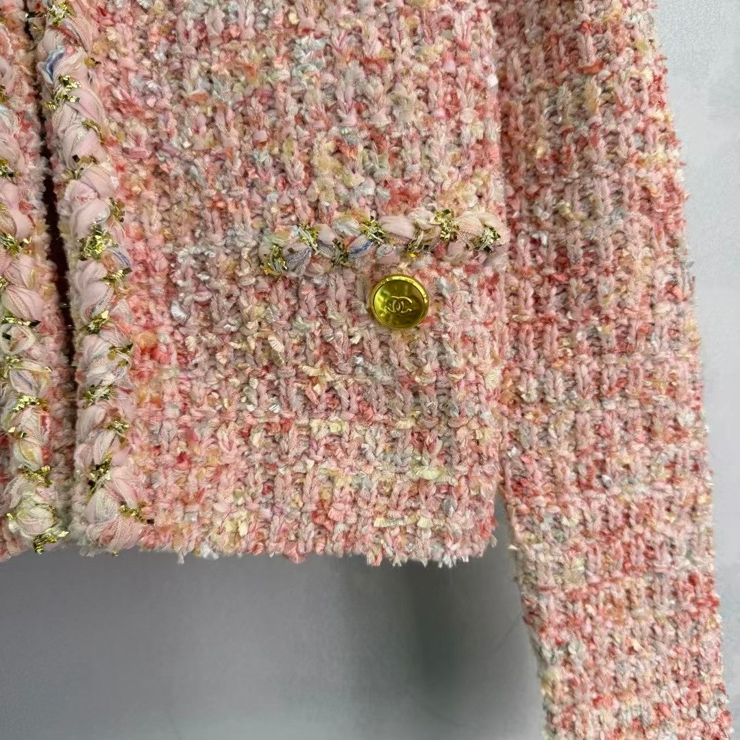 New pink tweed-style jacket