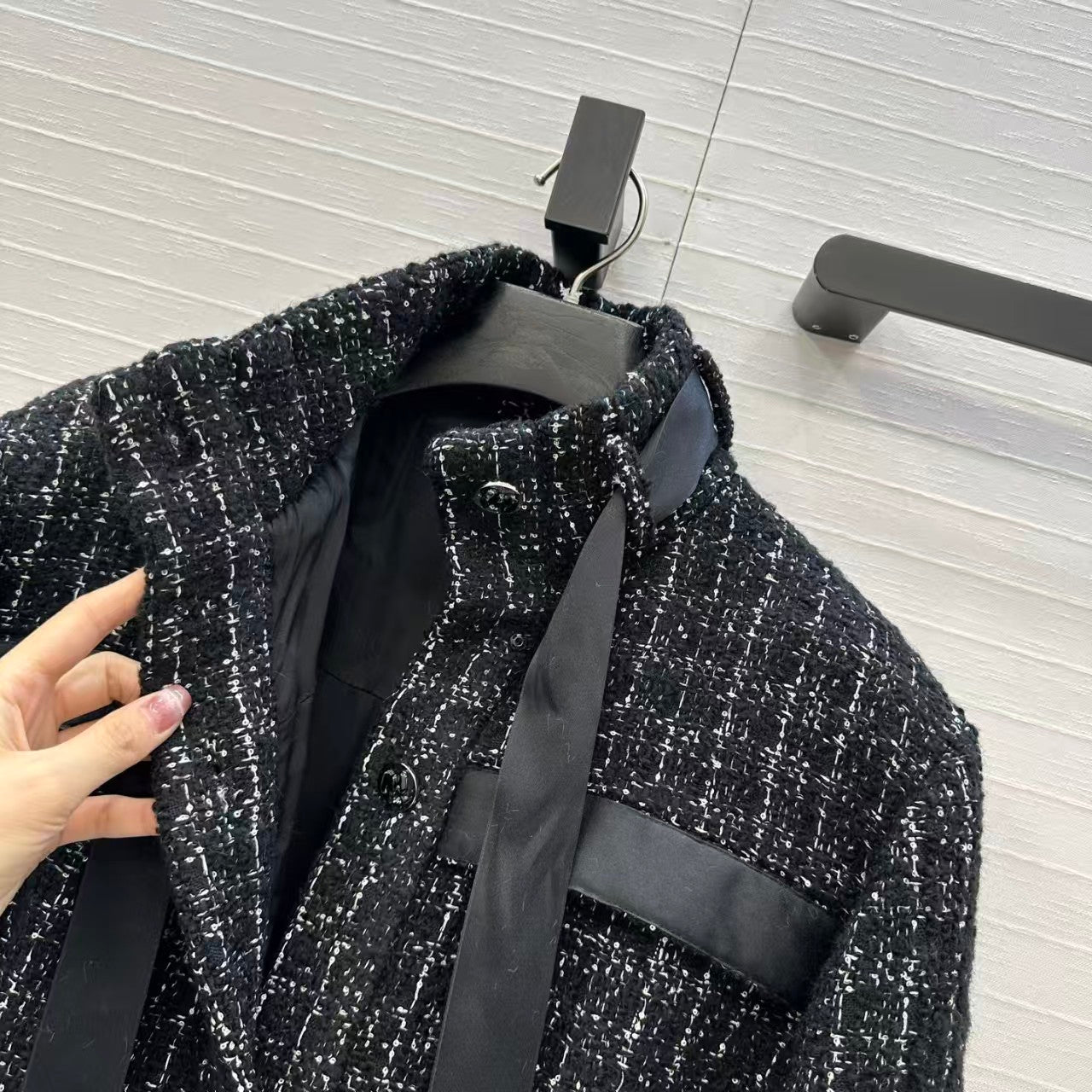 Silk jacquard lined jacket