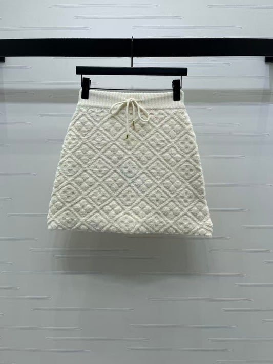 Jacquard knit skirt