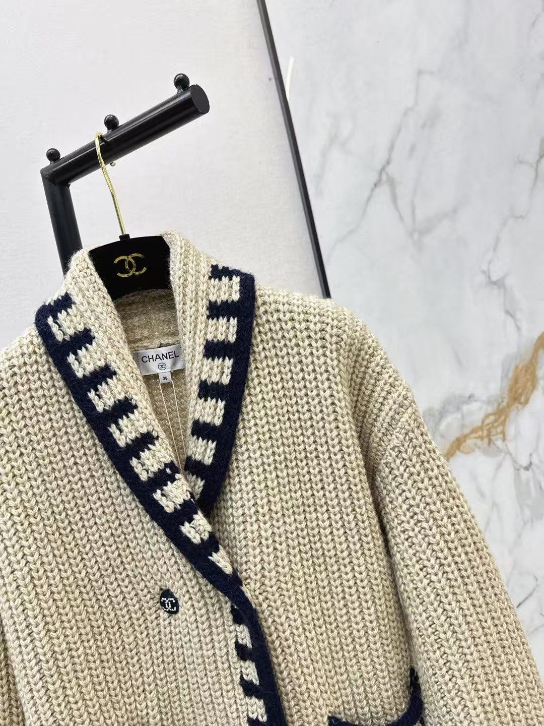 Chunky knit crochet sweater coat