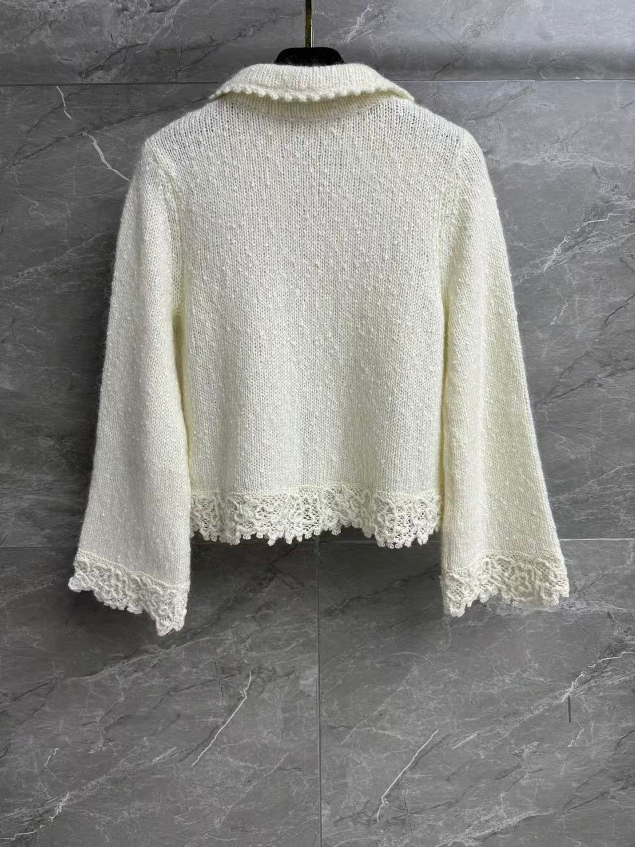 New lace-trimmed cardigan