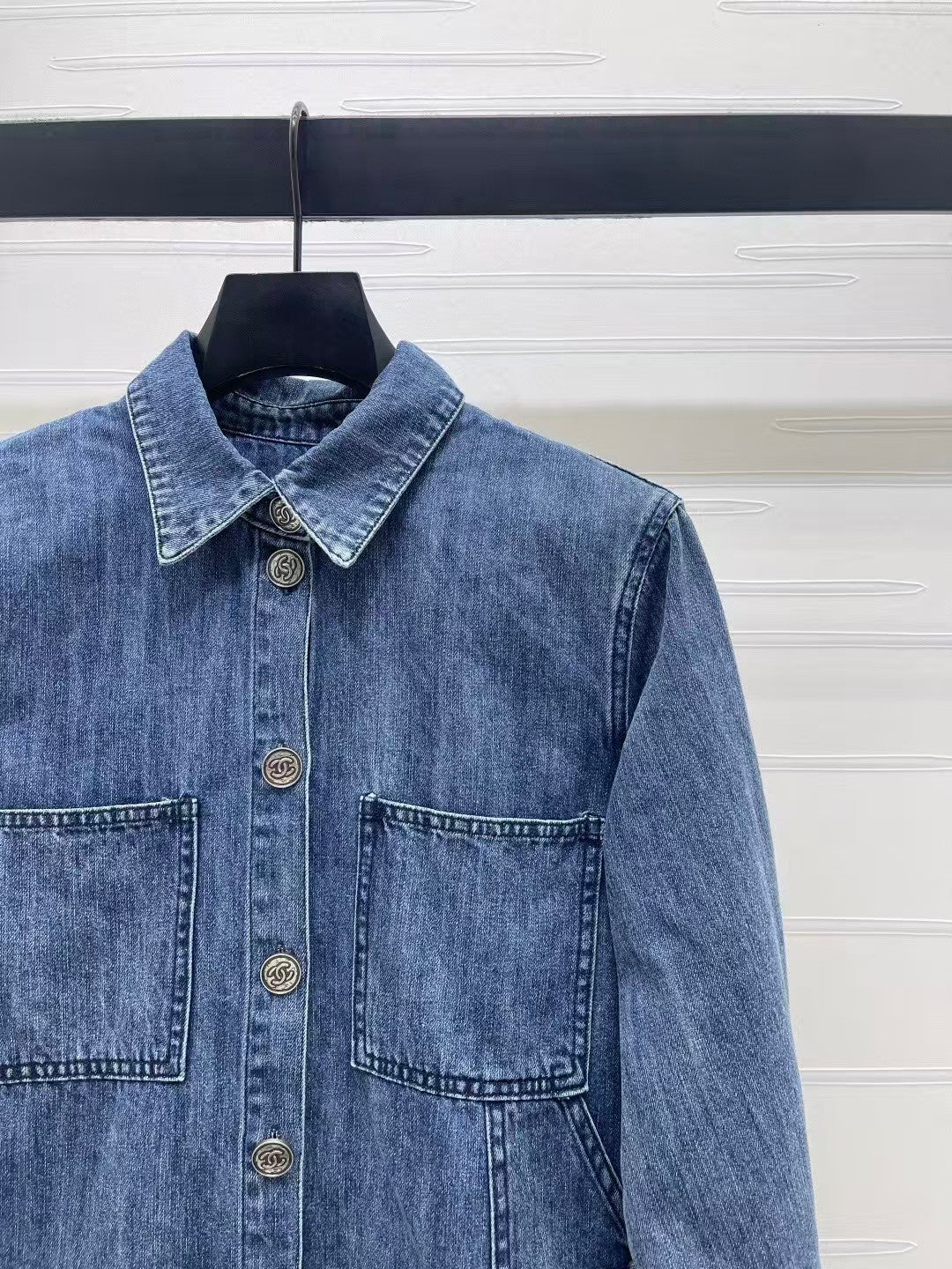 26 Collared Denim Shirt Jacket