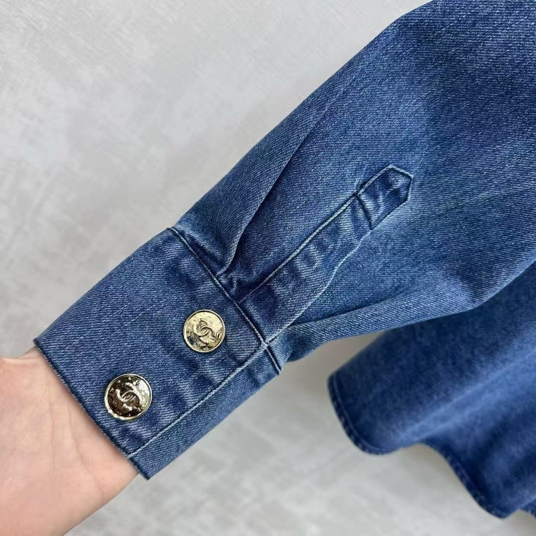 26 New Letter Logo Denim Shirt