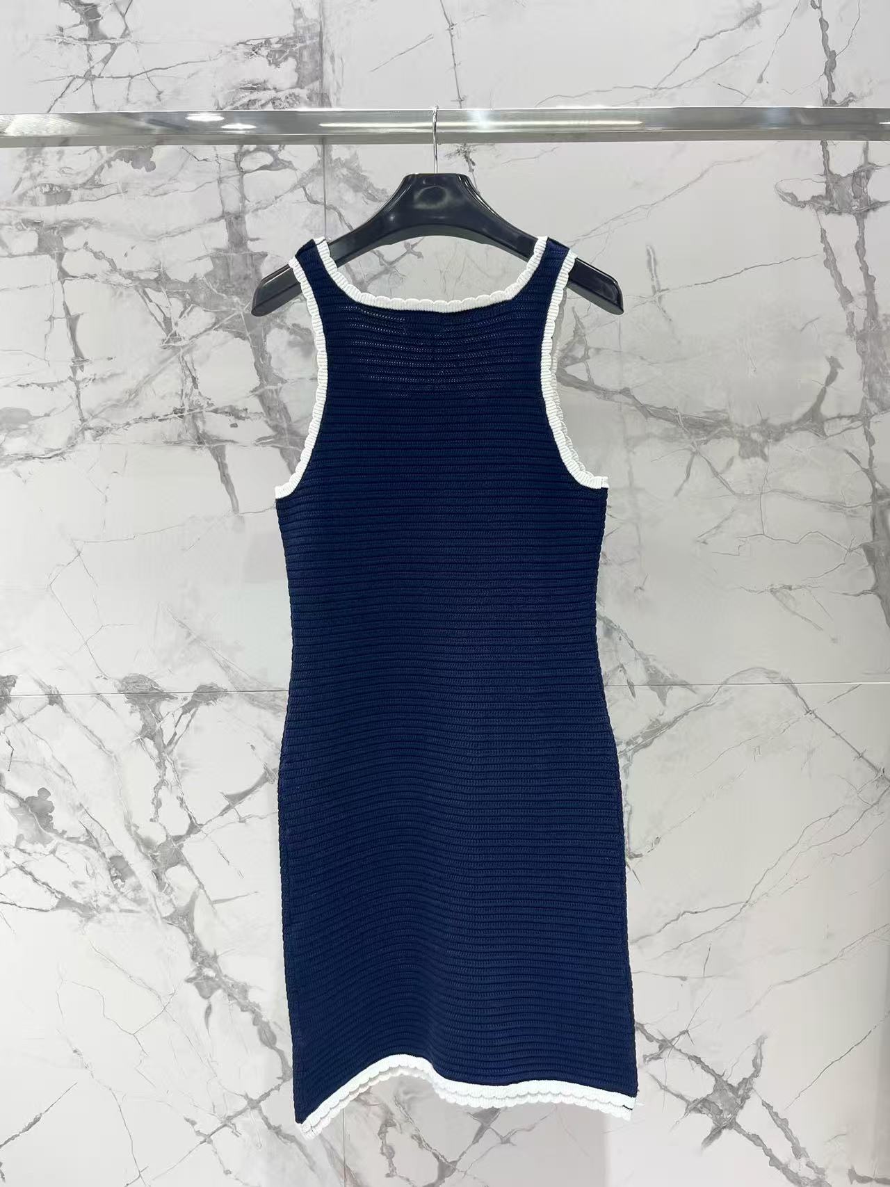 🔥🔥🔥Navy Crochet Sundress