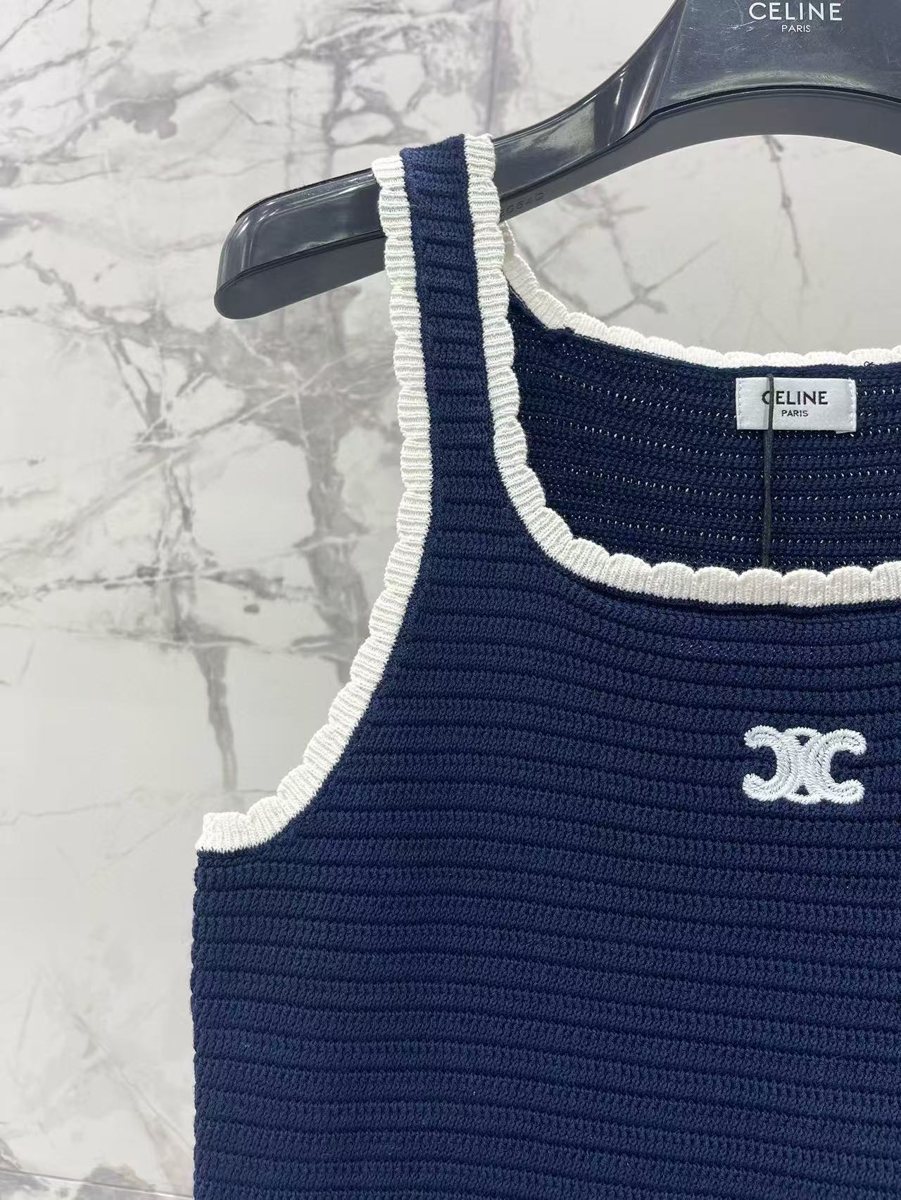 🔥🔥🔥Navy Crochet Sundress