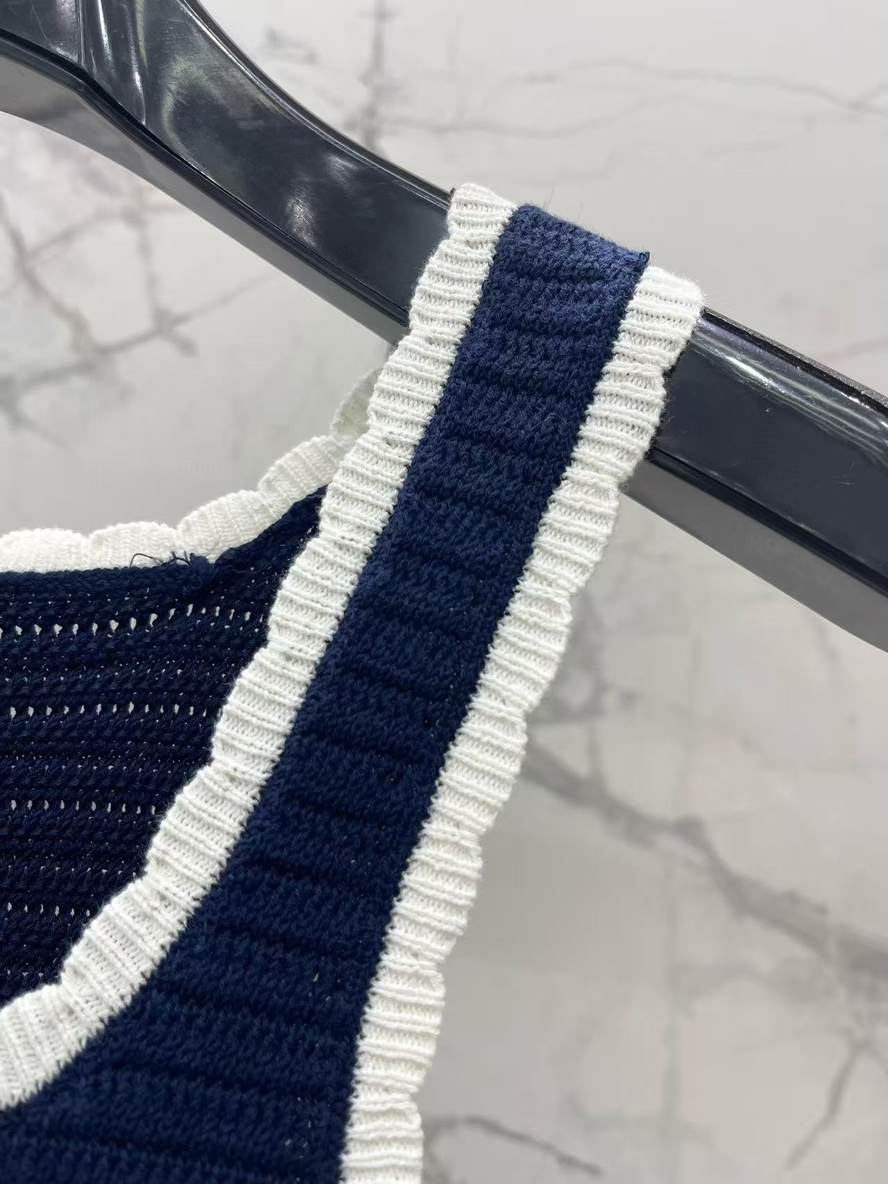 🔥🔥🔥Navy Crochet Sundress