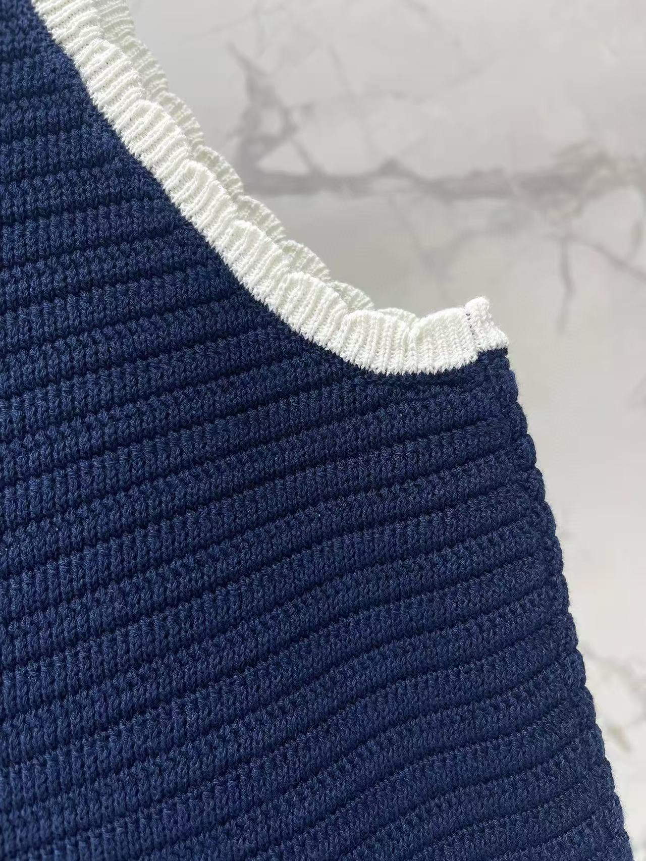 🔥🔥🔥Navy Crochet Sundress