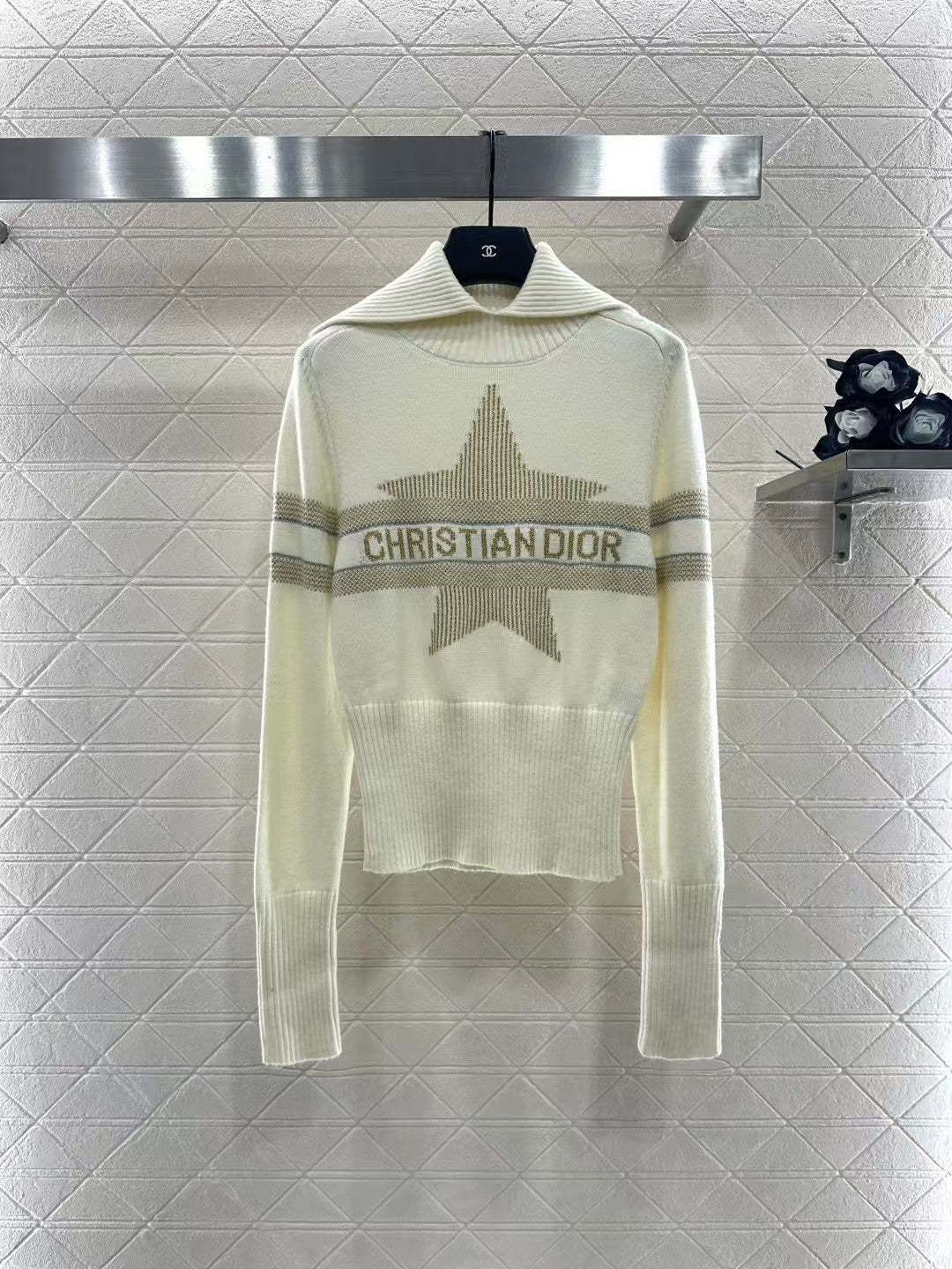 New Collared Knitted Pullover Sweater
