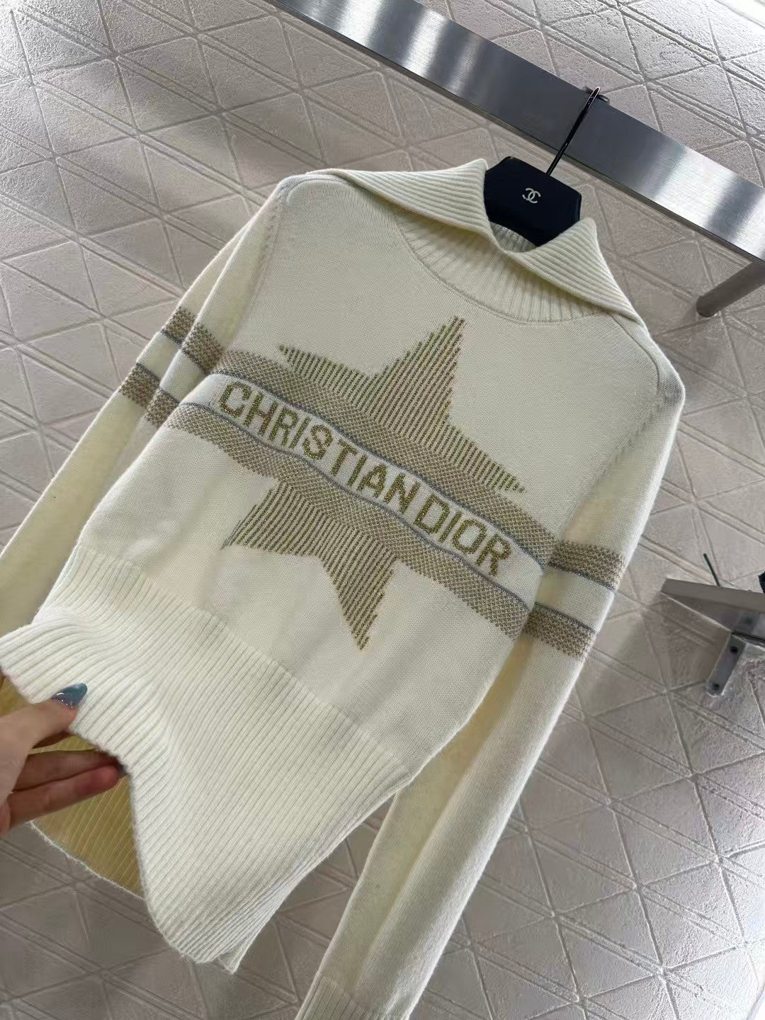 New Collared Knitted Pullover Sweater