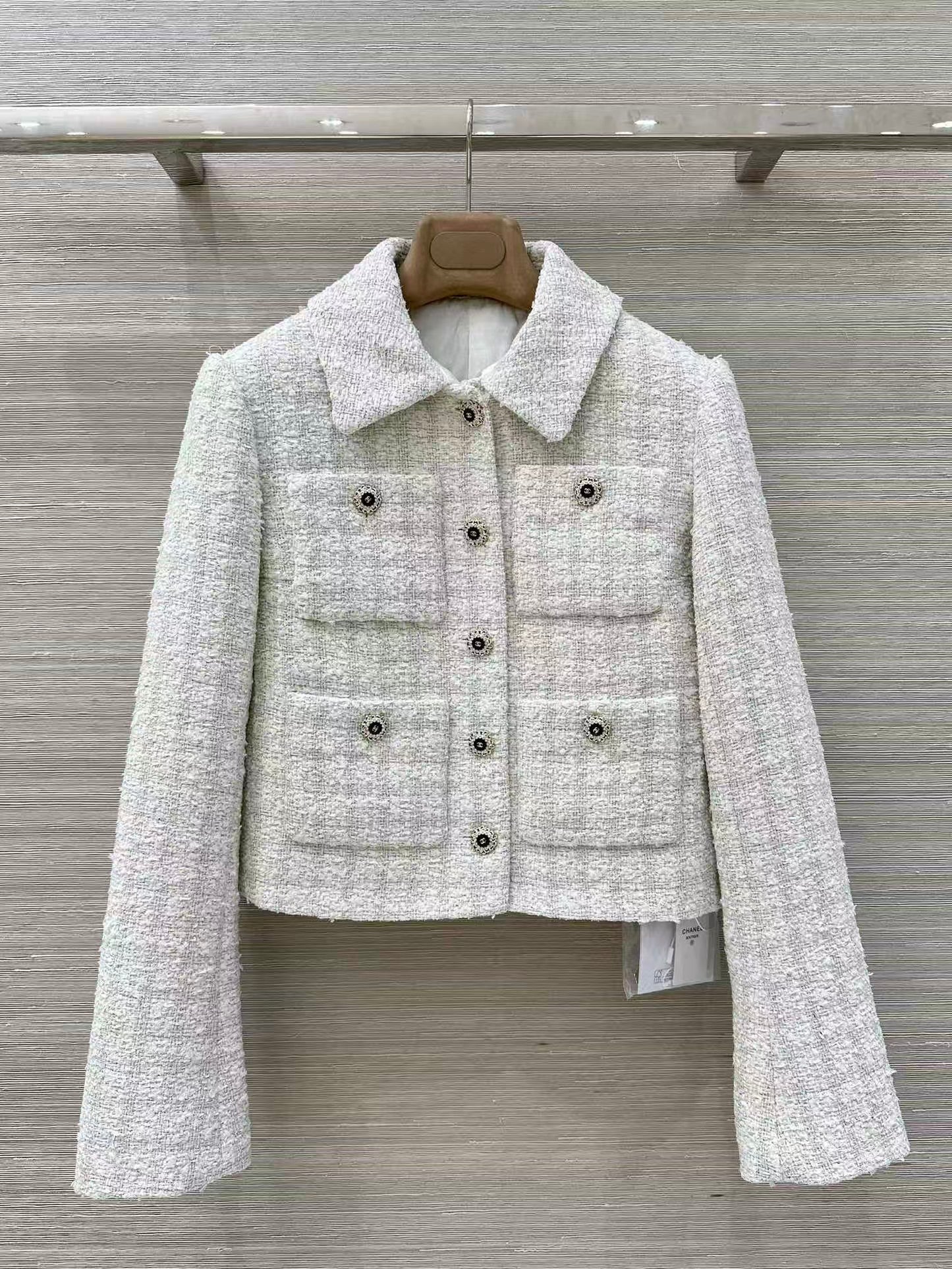 New Plaid Tweed Lapel Coat