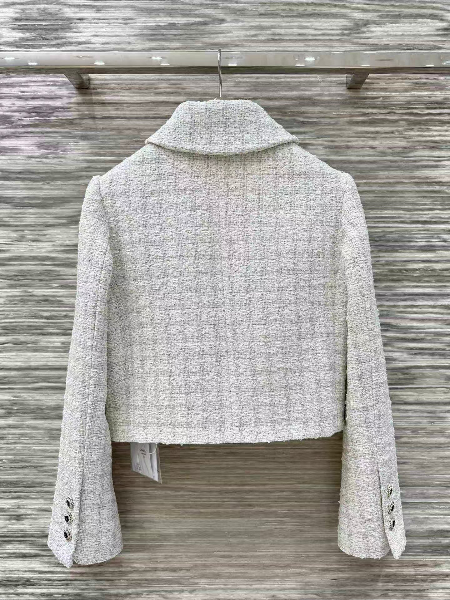 New Plaid Tweed Lapel Coat
