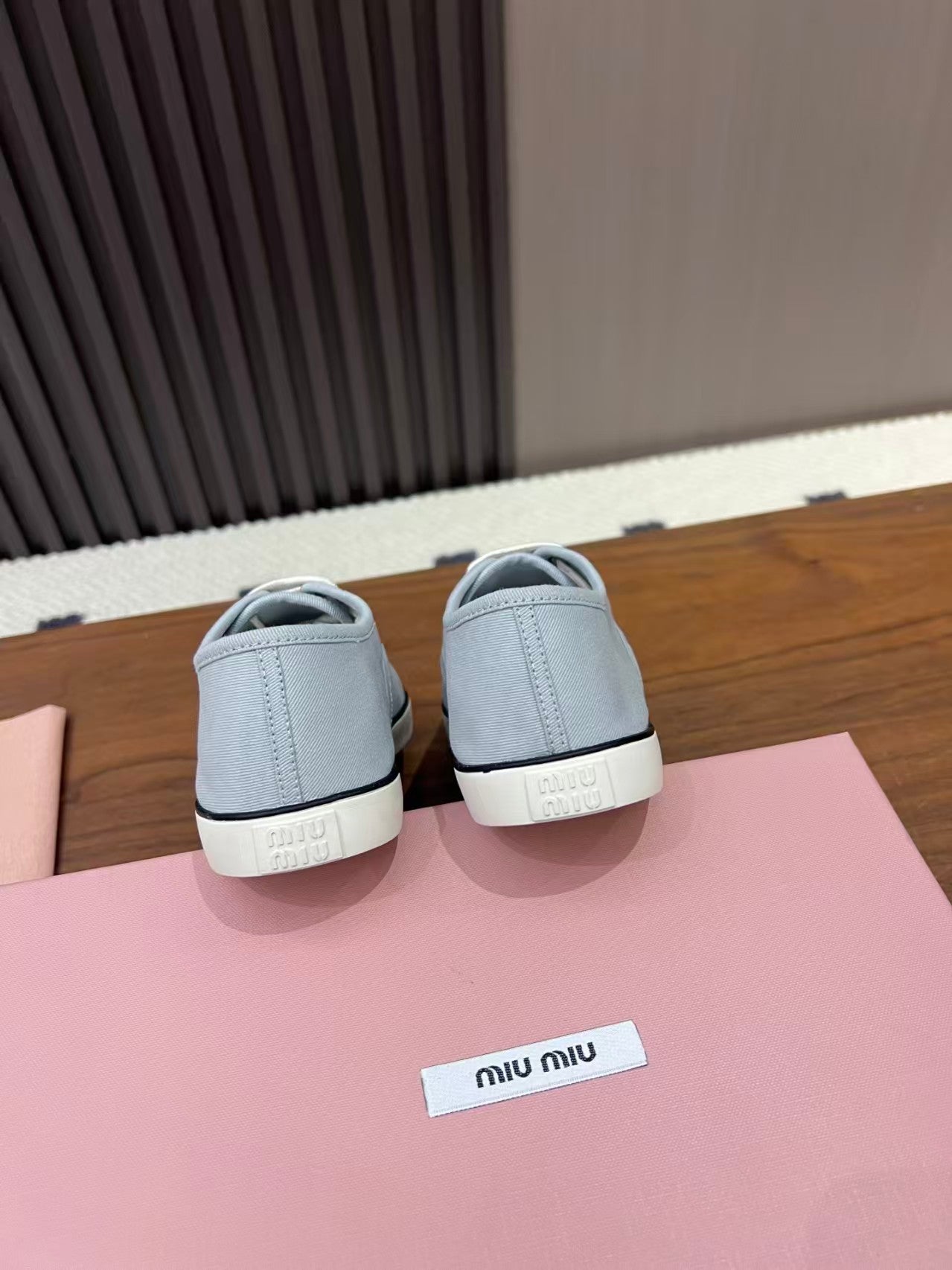 26ss logo-embellished canvas athletic flats