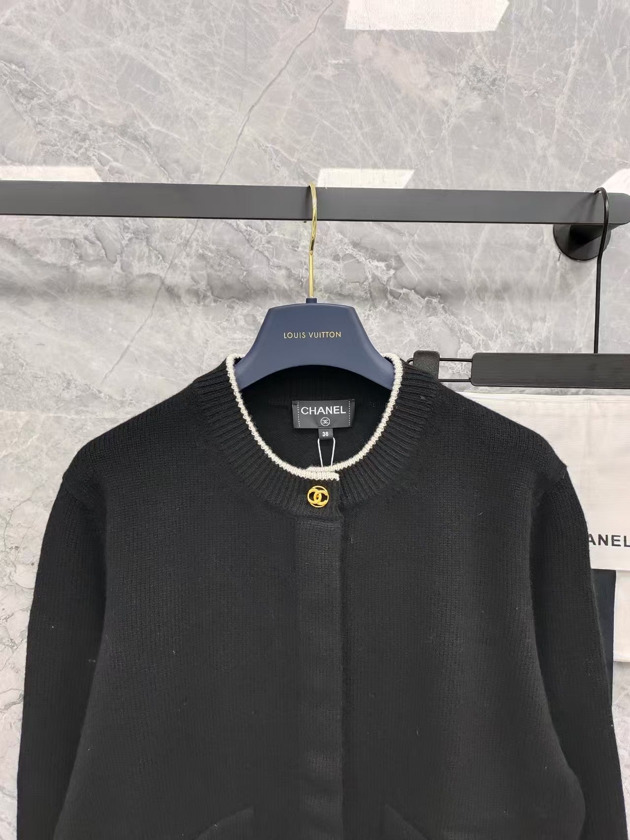 🔥🔥🔥26SS New Color Block Knit Cardigan