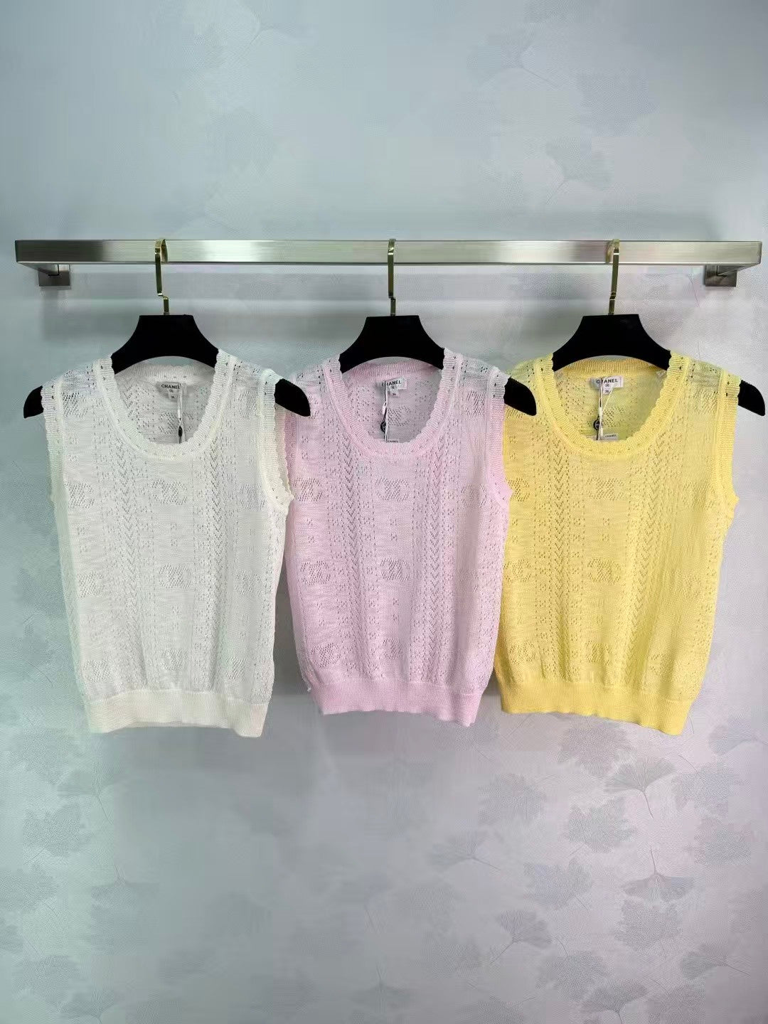 26SS New Hollow-out Knitted Vest