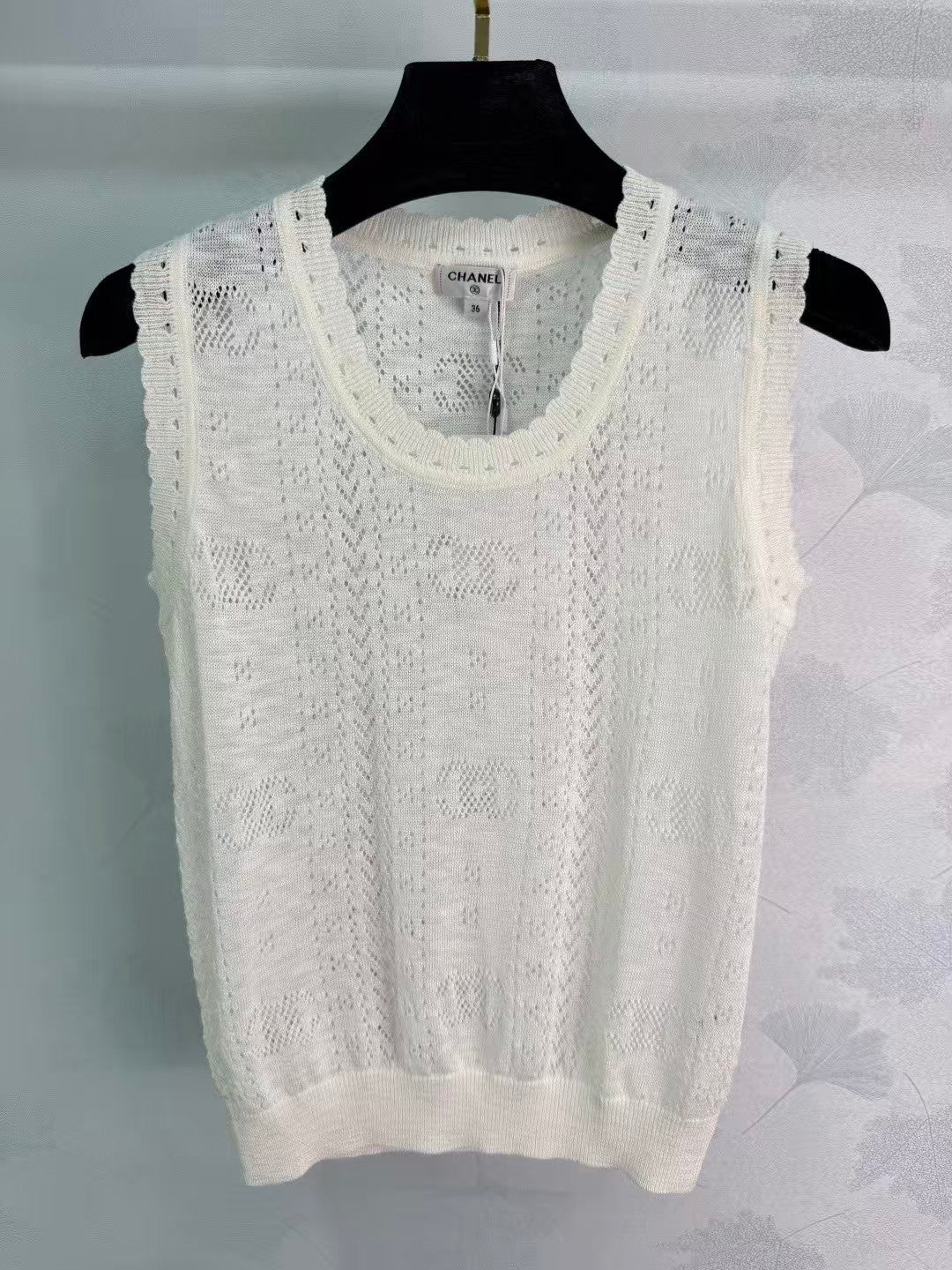 26SS New Hollow-out Knitted Vest