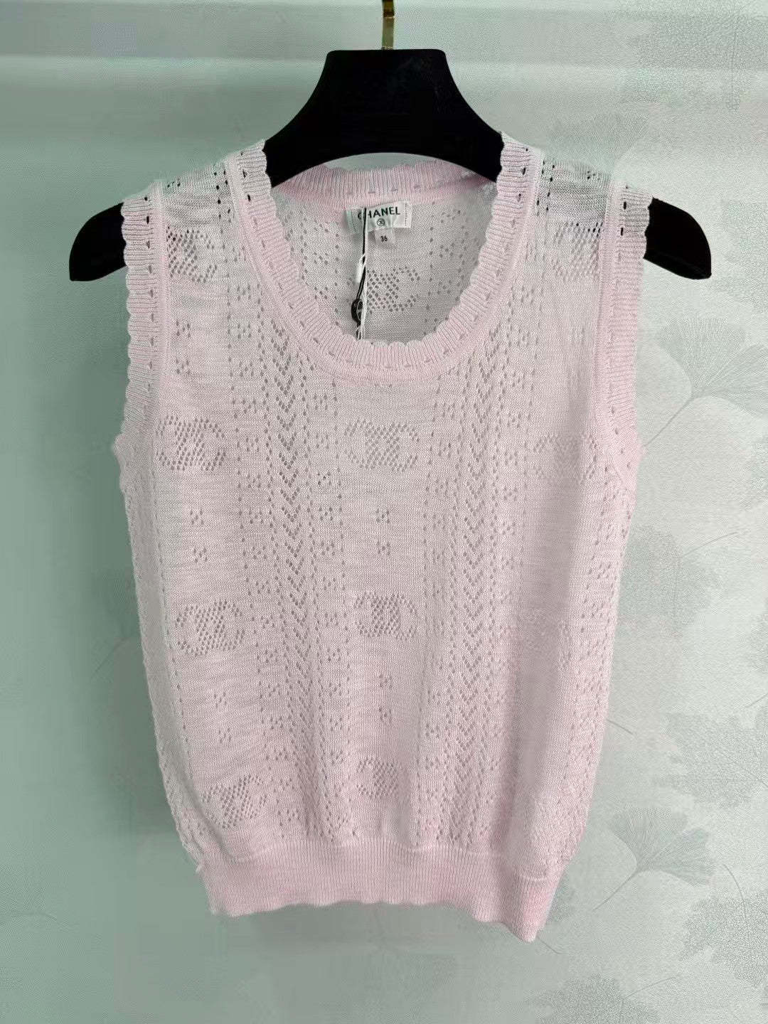 26SS New Hollow-out Knitted Vest