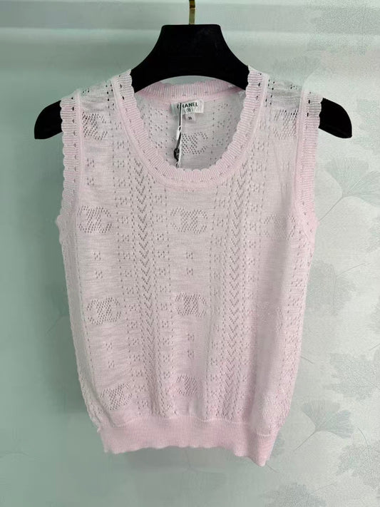 26SS New Hollow-out Knitted Vest