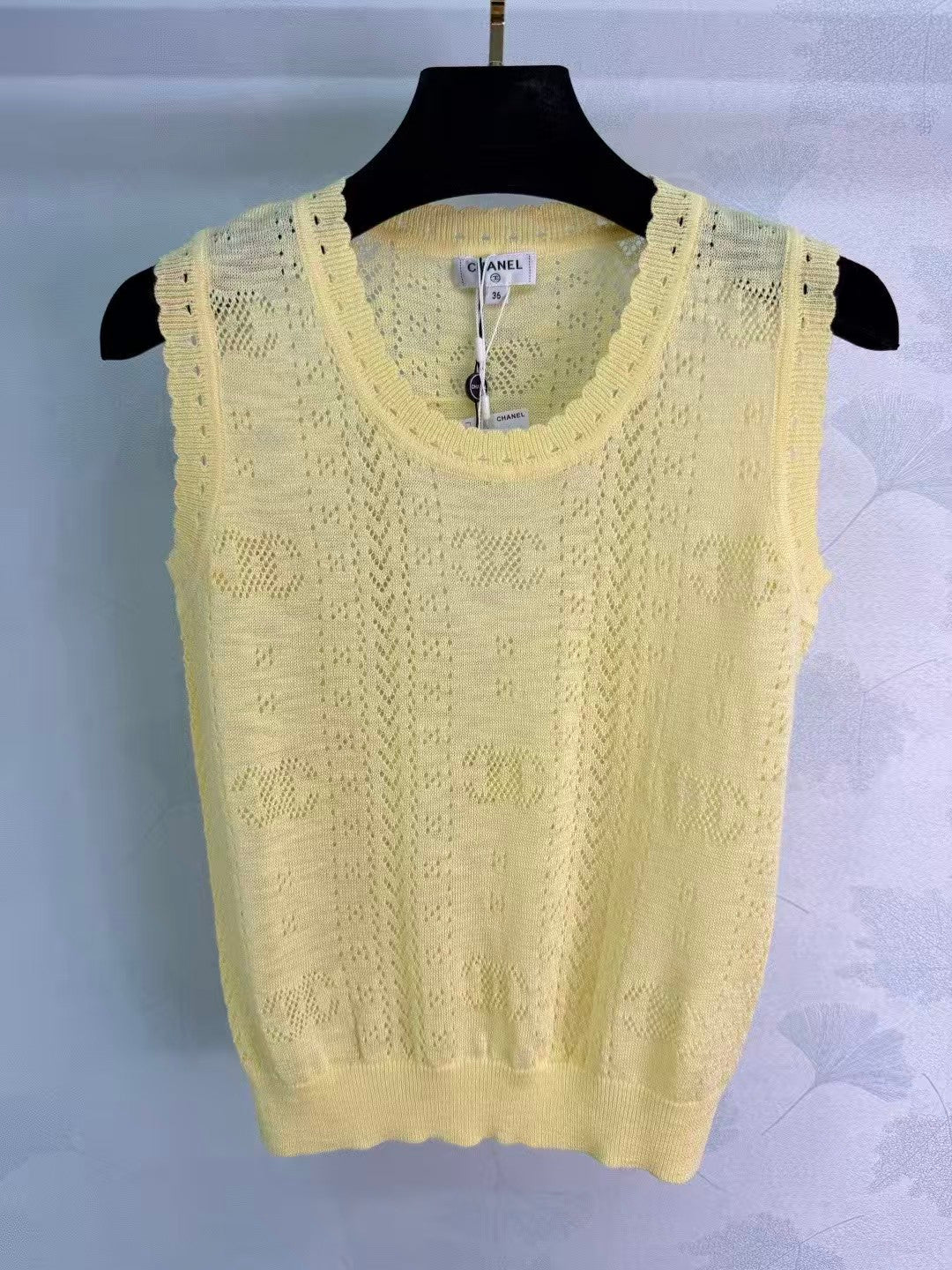 26SS New Hollow-out Knitted Vest