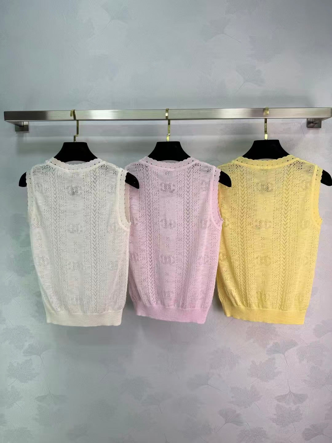 26SS New Hollow-out Knitted Vest