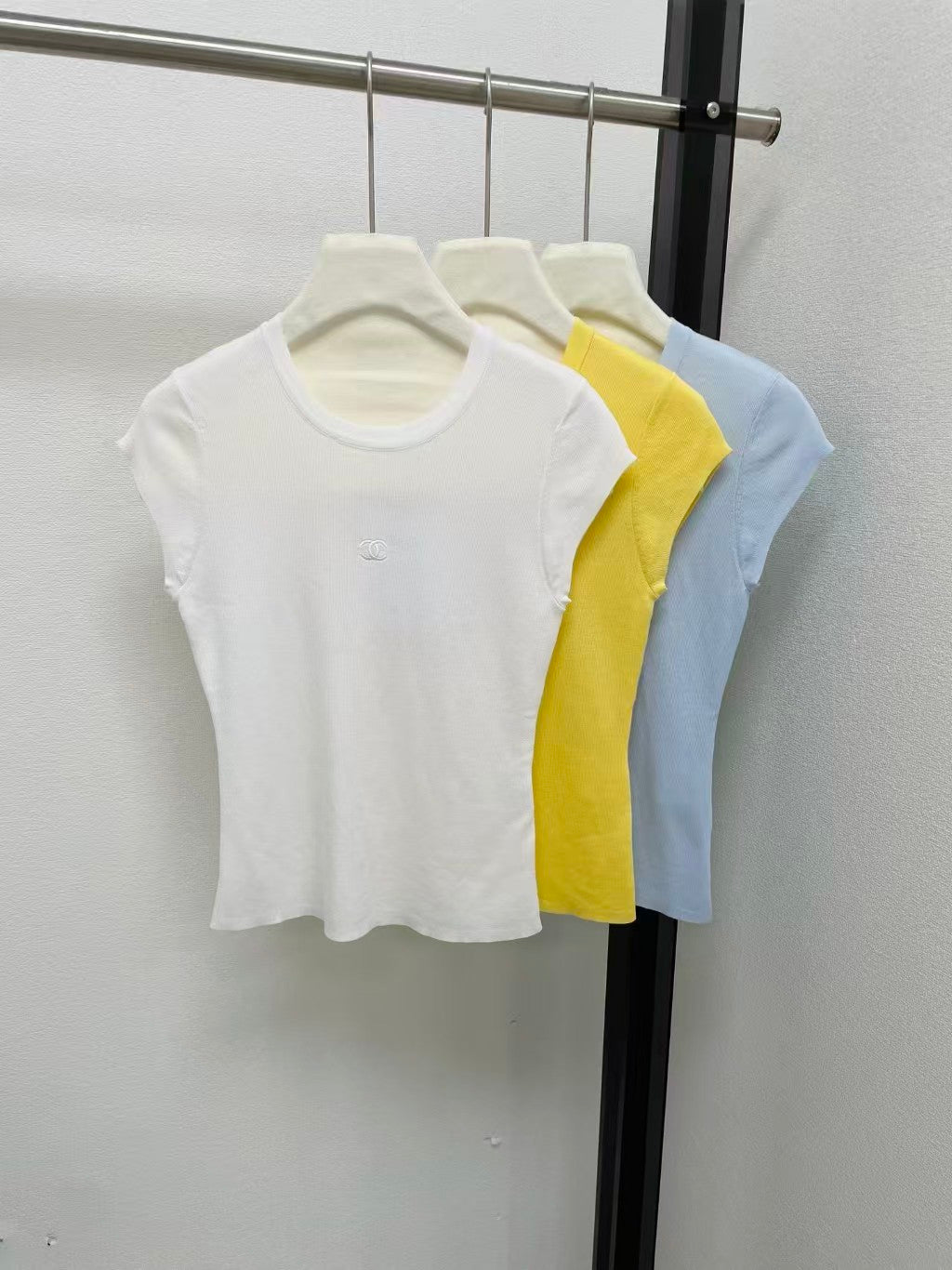 26SS logo embroidered short-sleeved shirt
