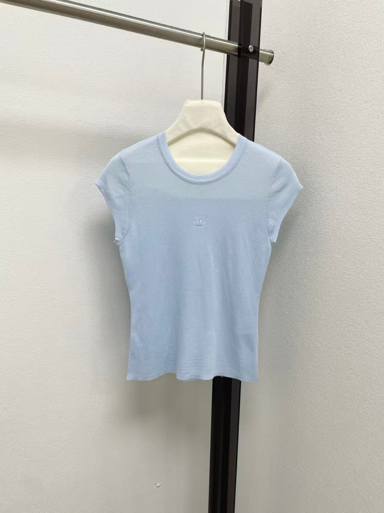 26SS logo embroidered short-sleeved shirt