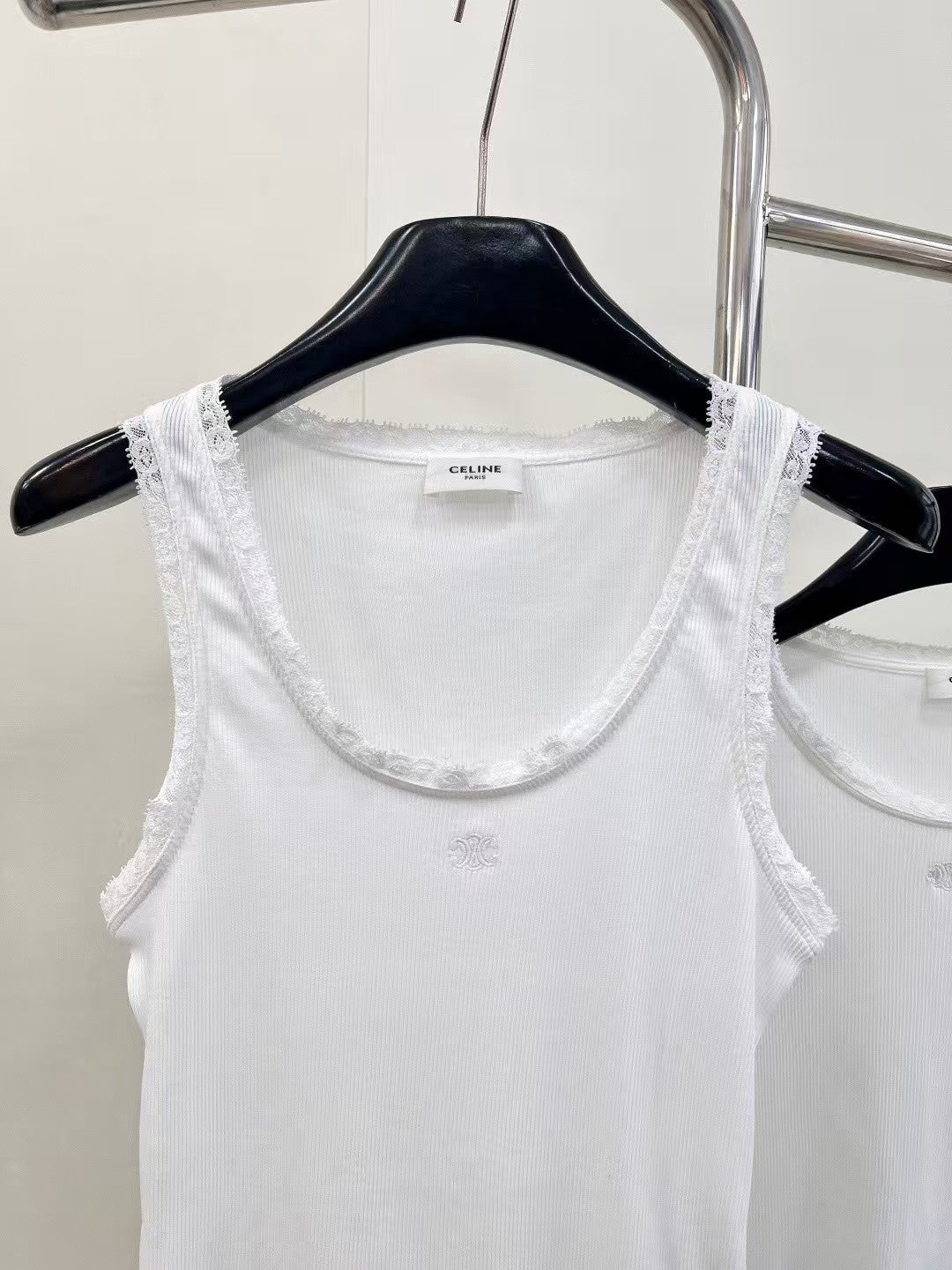 White Embroidered Lace T-shirt