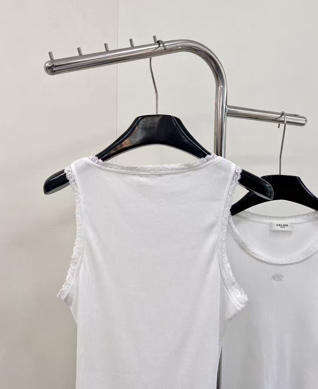 White Embroidered Lace T-shirt
