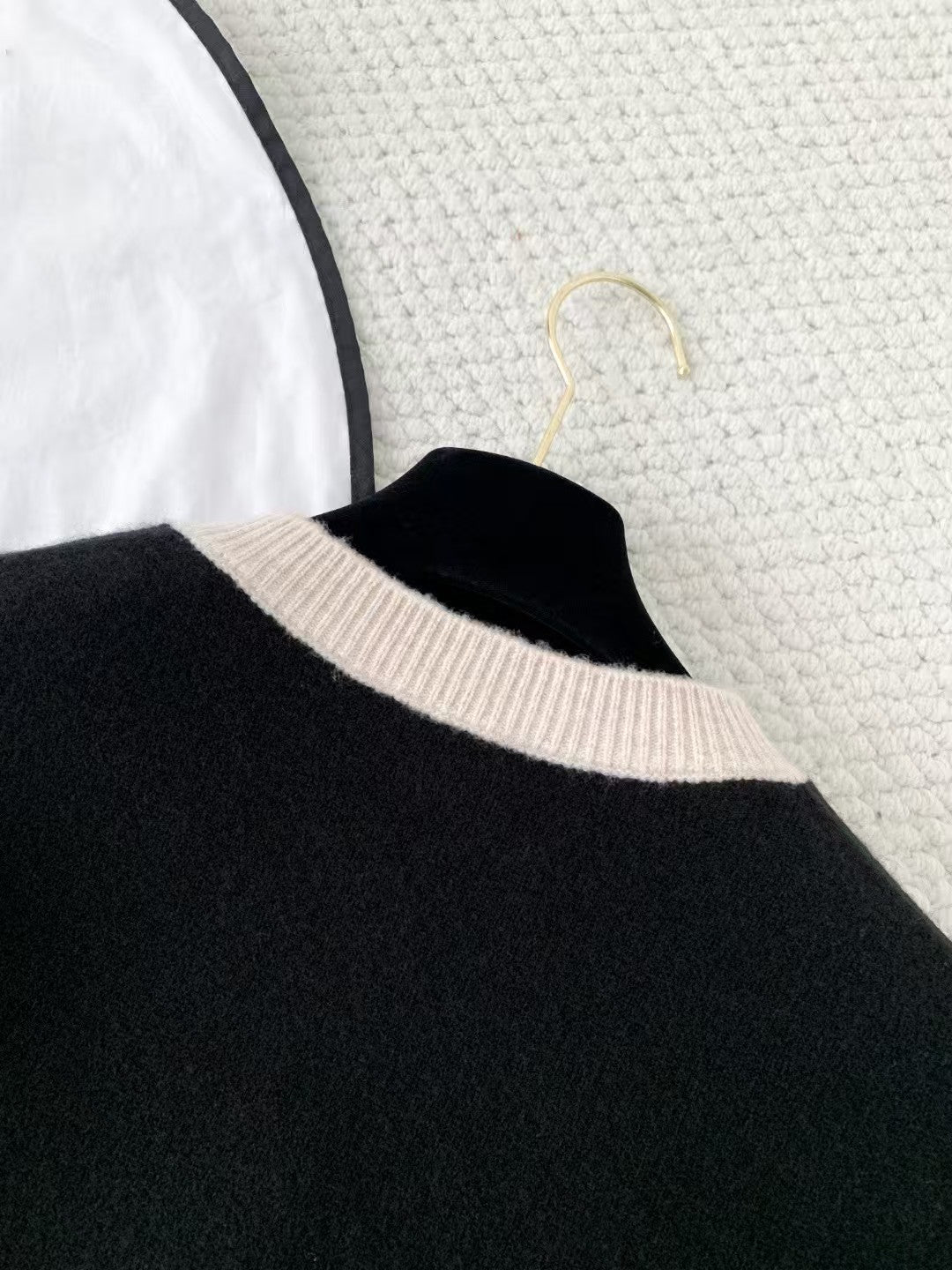 26SS Bow-knot color-blocked knit cardigan