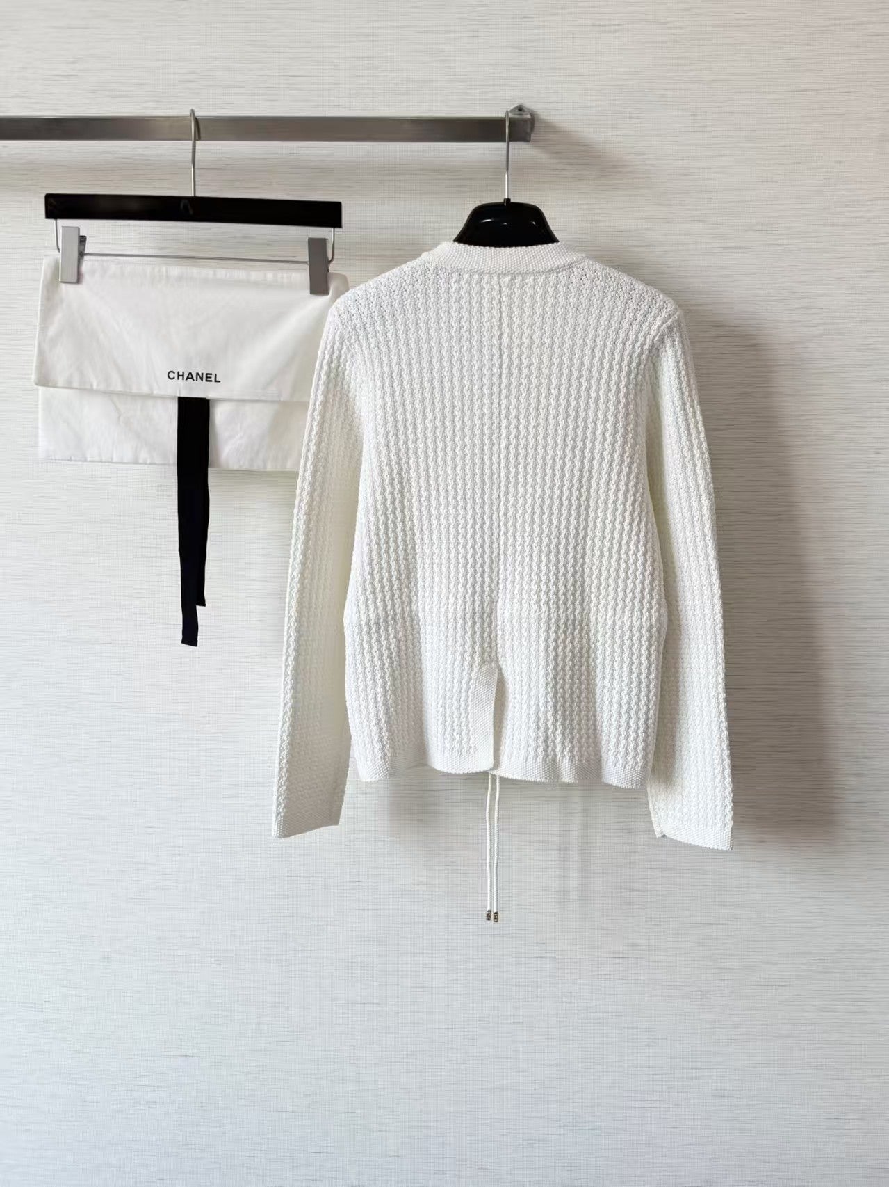 26ss Waist-cinching Long-sleeved Knit Cardigan