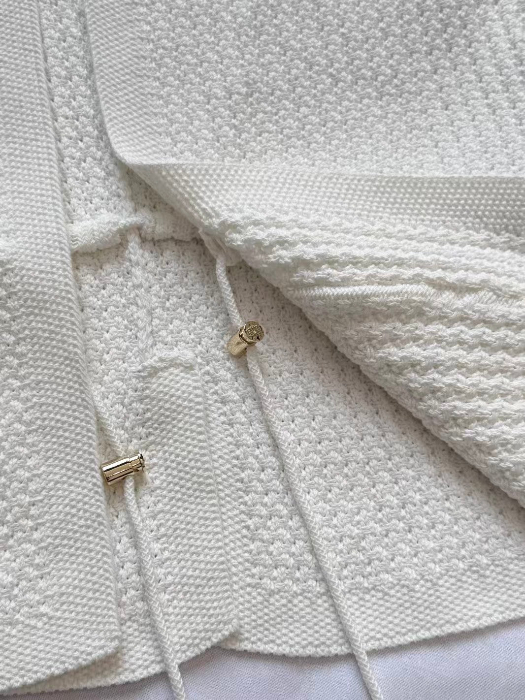 26ss Waist-cinching Long-sleeved Knit Cardigan