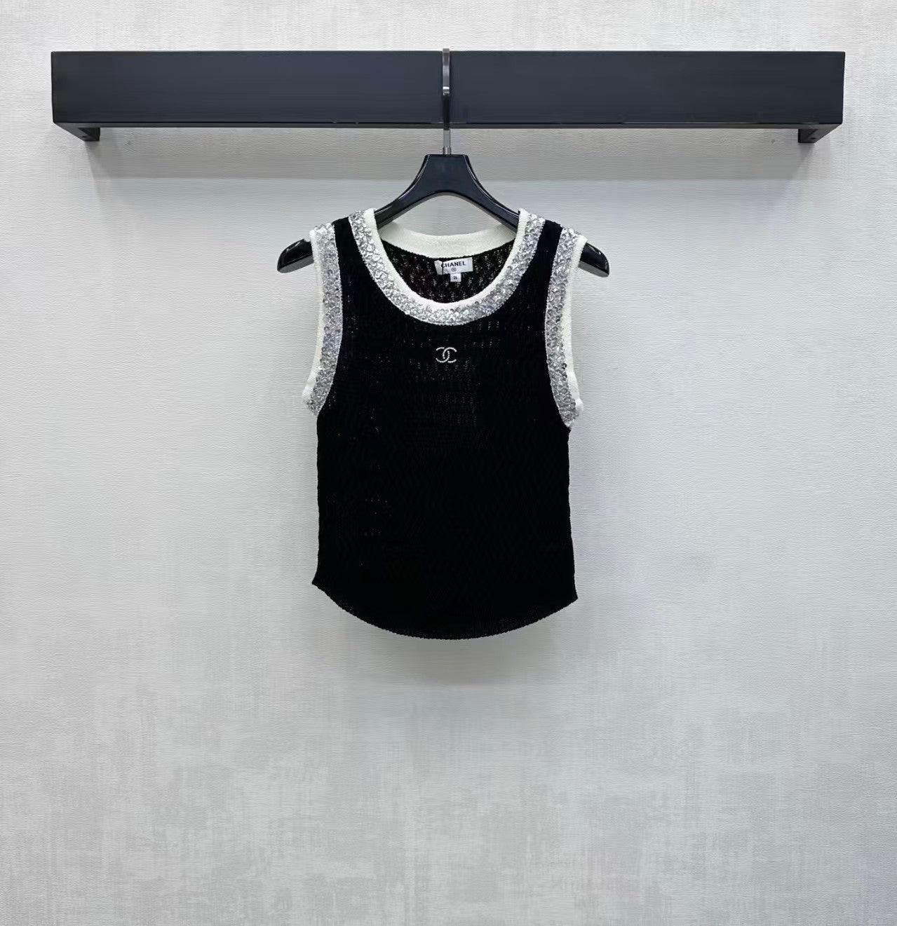 26SS Color Block Sequin Vest