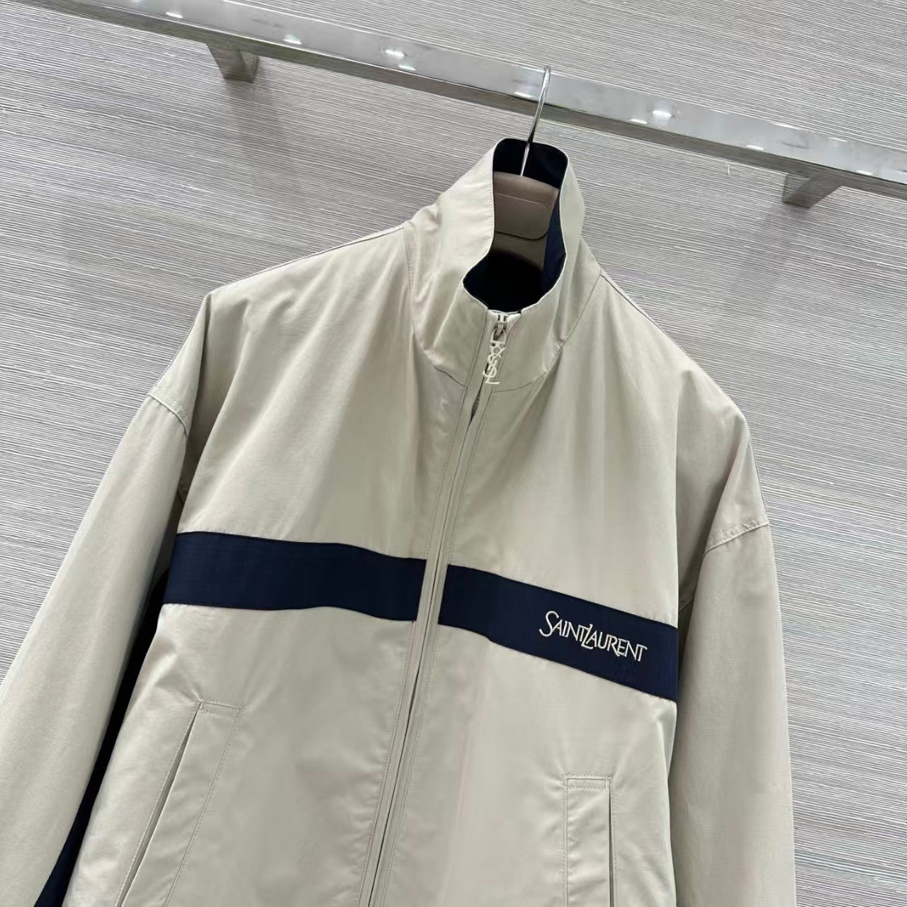 26SS Khaki and Black Patchwork Jacket