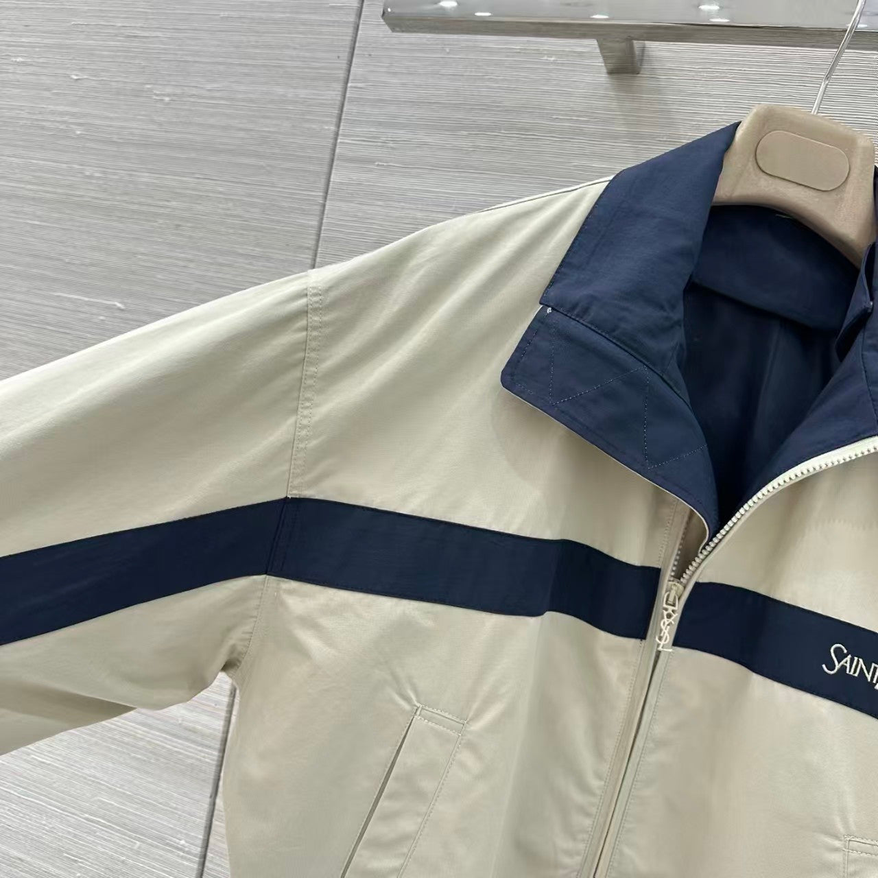 26SS Khaki and Black Patchwork Jacket