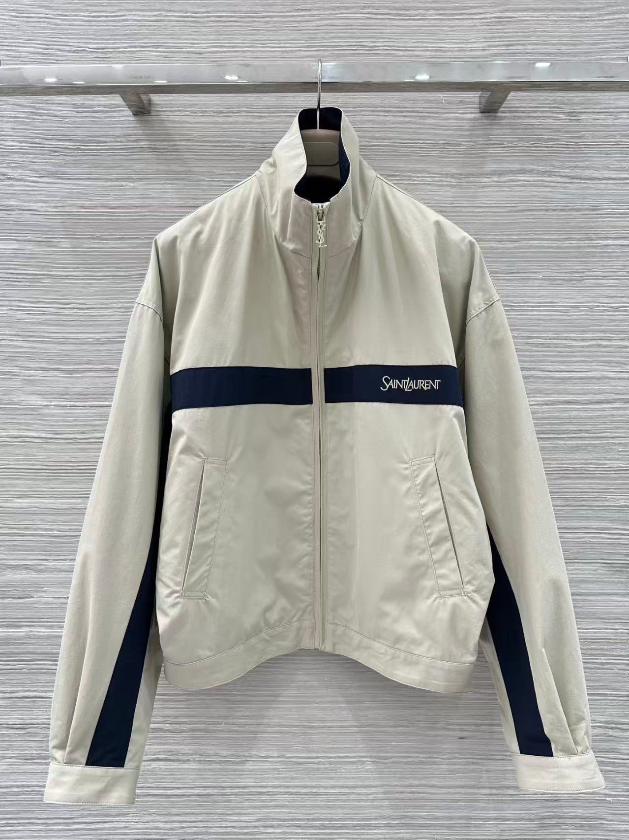 26SS Khaki and Black Patchwork Jacket